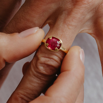 2.64CT RUBY BASKET RING