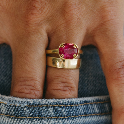 2.64CT RUBY BASKET RING