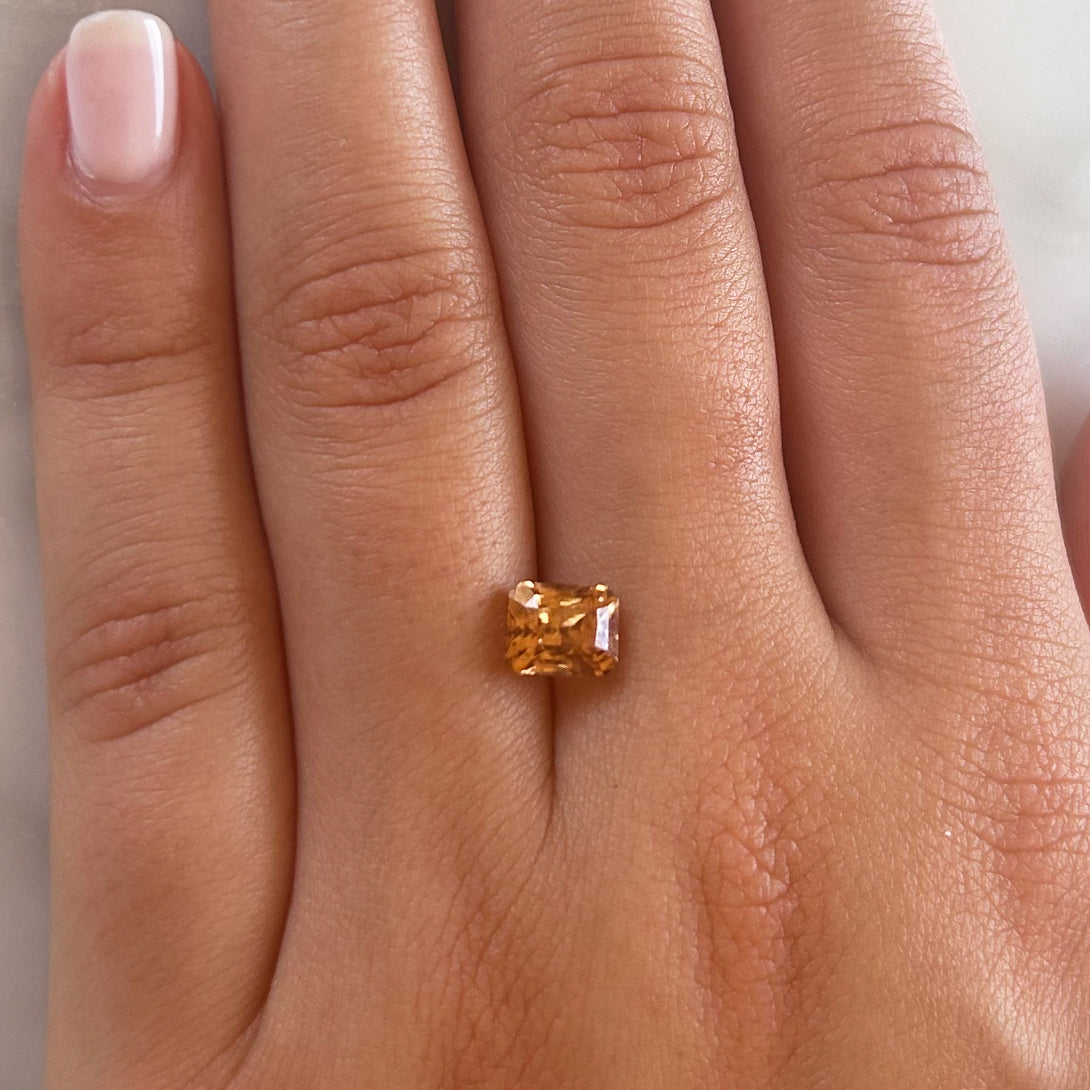 Premium AI Image | Topaz or yellow zircon engagement wedding ring