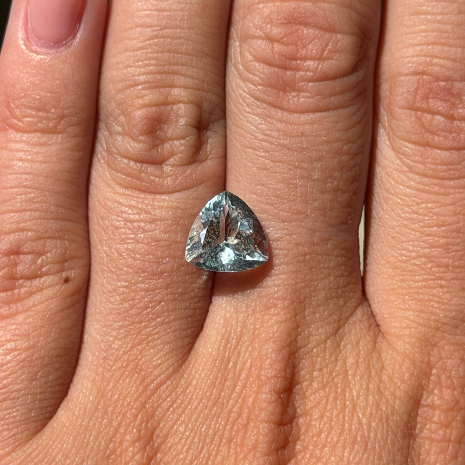 Bespoke 2.76ct Trilliant Light Aquamarine