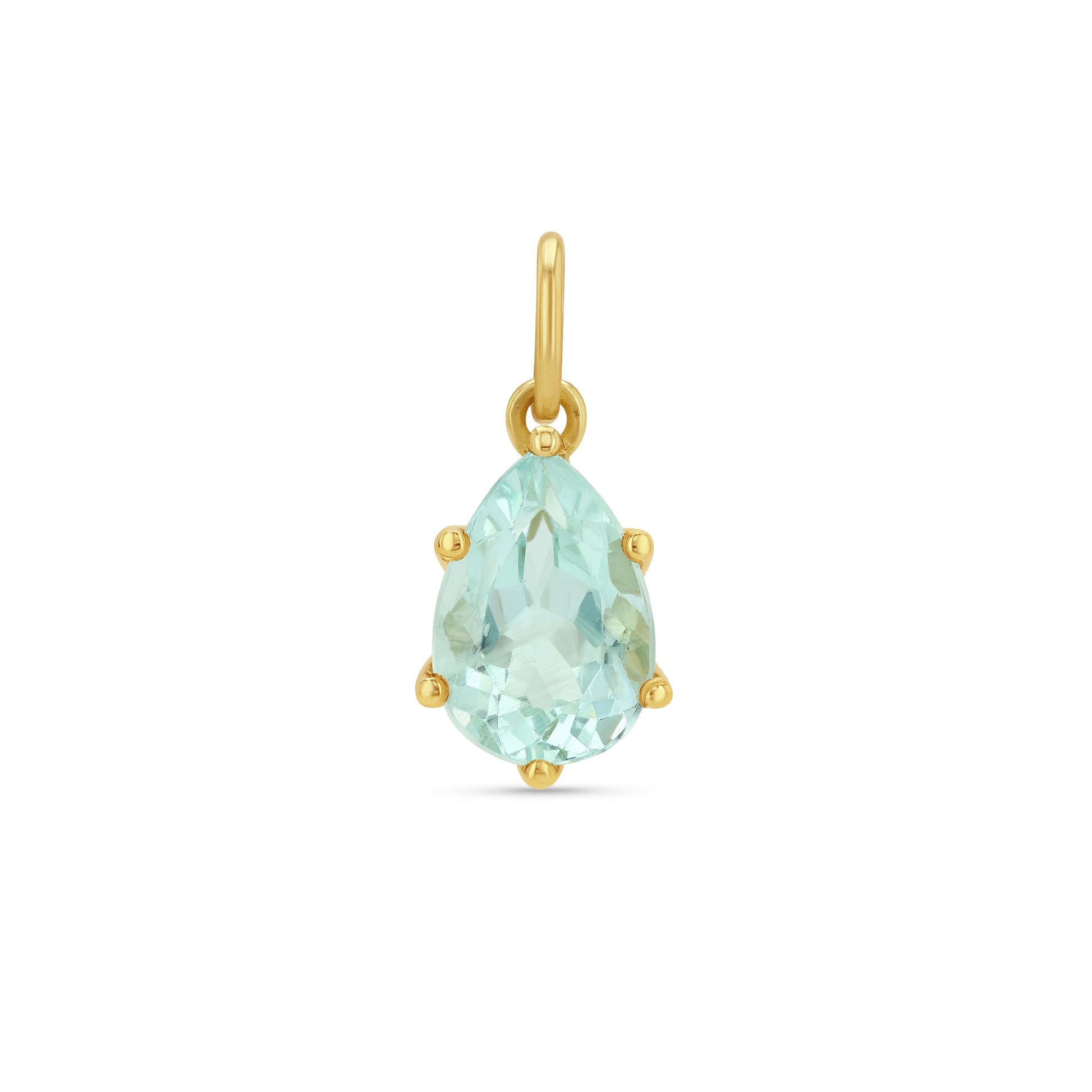 2.30ct Pear Aquamarine Prong Charm