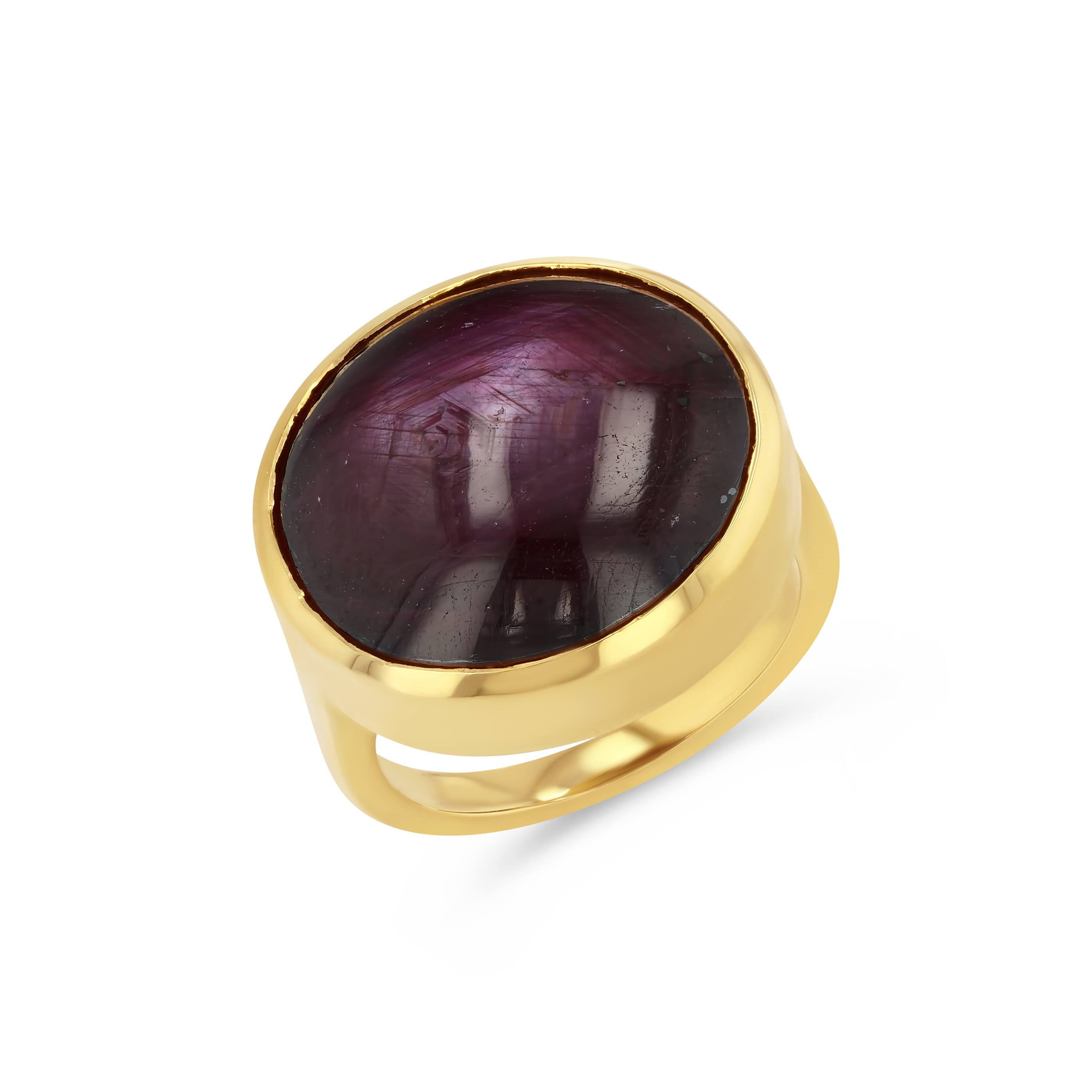 29ct Star Ruby Cabochon Bezel Ring