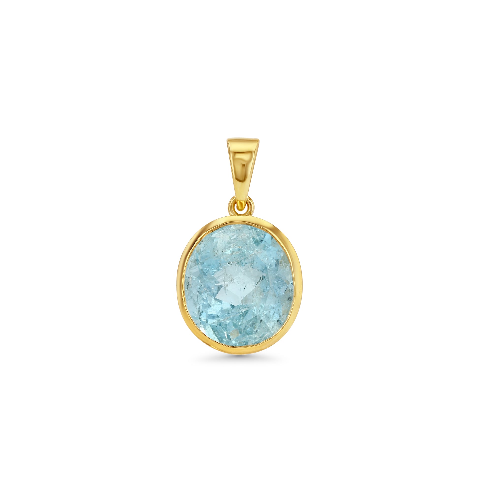 7.82ct Oval Aquamarine Bezel Charm