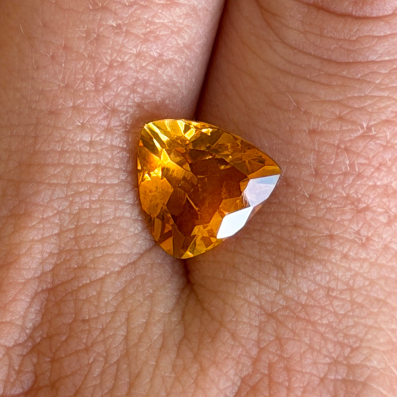 3.47ct Golden Yellow Citrine Trilliant