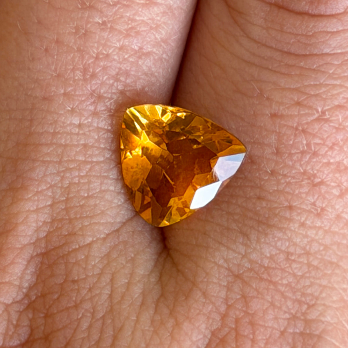 3.47ct Golden Yellow Citrine Trilliant