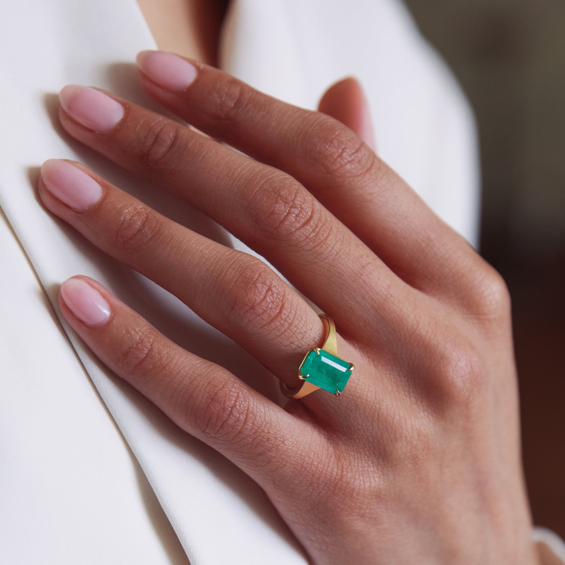 3.48ct Emerald Lark Ring