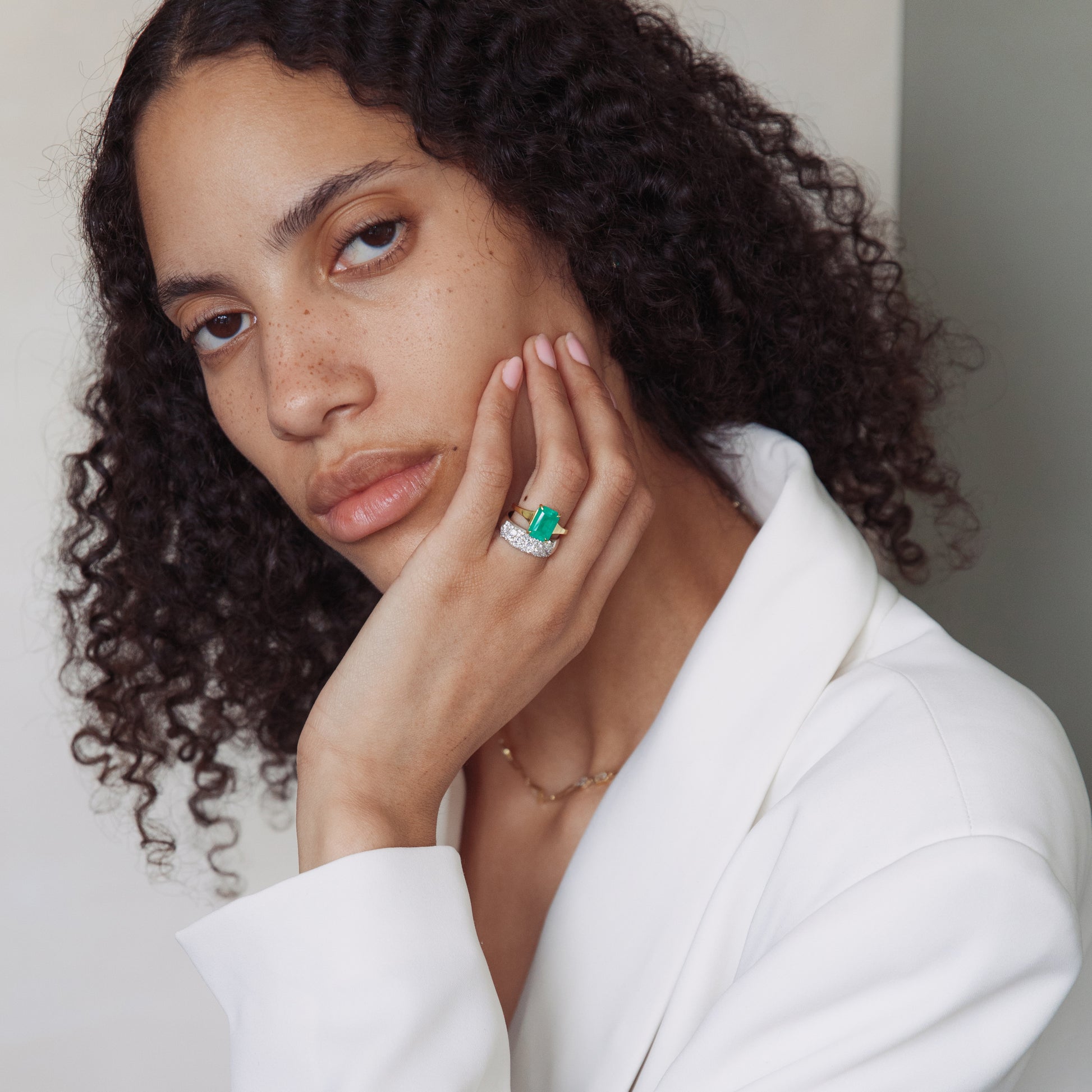 3.48ct Emerald Lark Ring