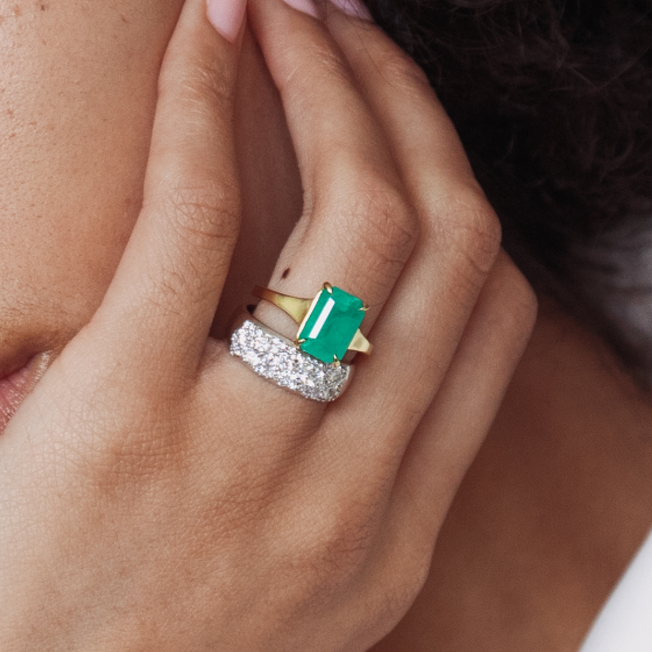 3.48ct Emerald Lark Ring