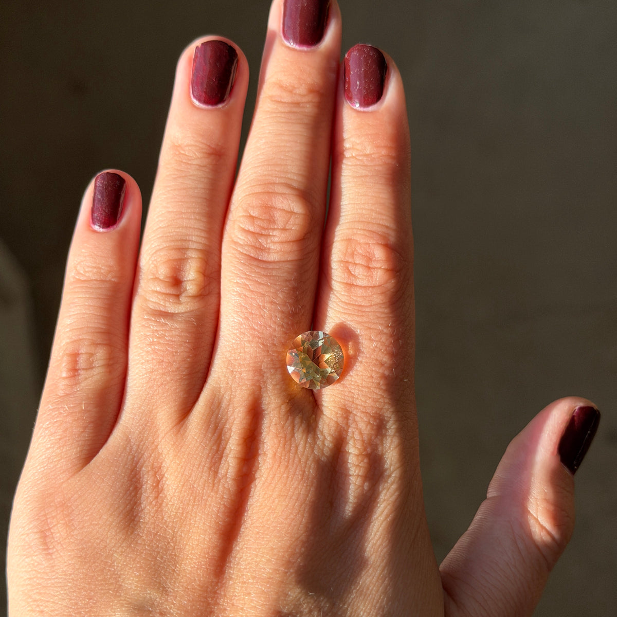3.97ct Round Light Yellow Citrine