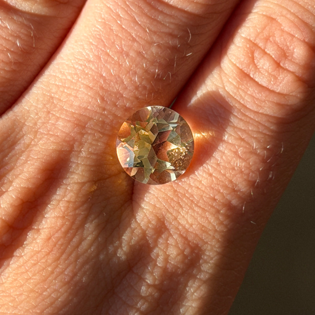 3.97ct Round Light Yellow Citrine