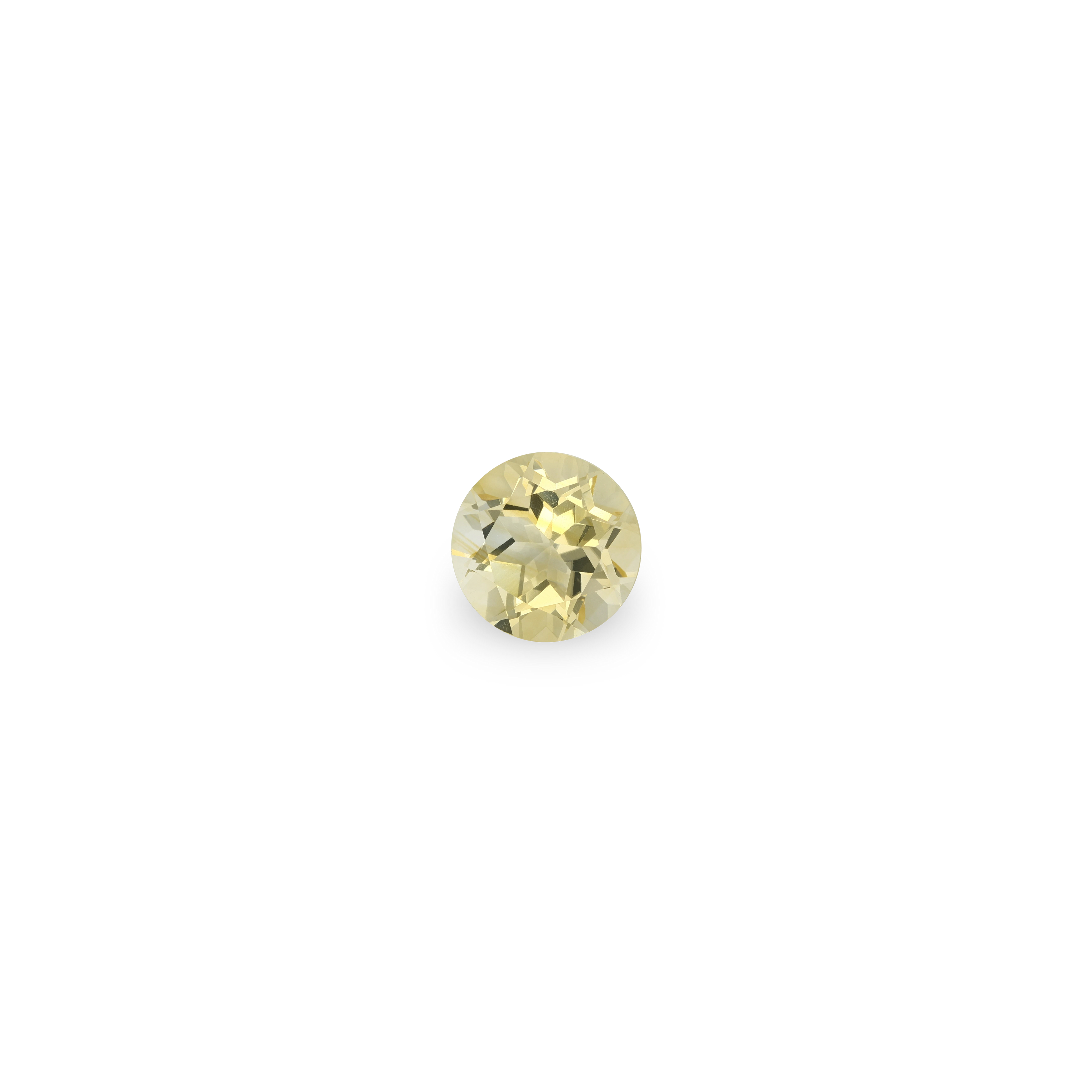 3.97ct Round Light Yellow Citrine