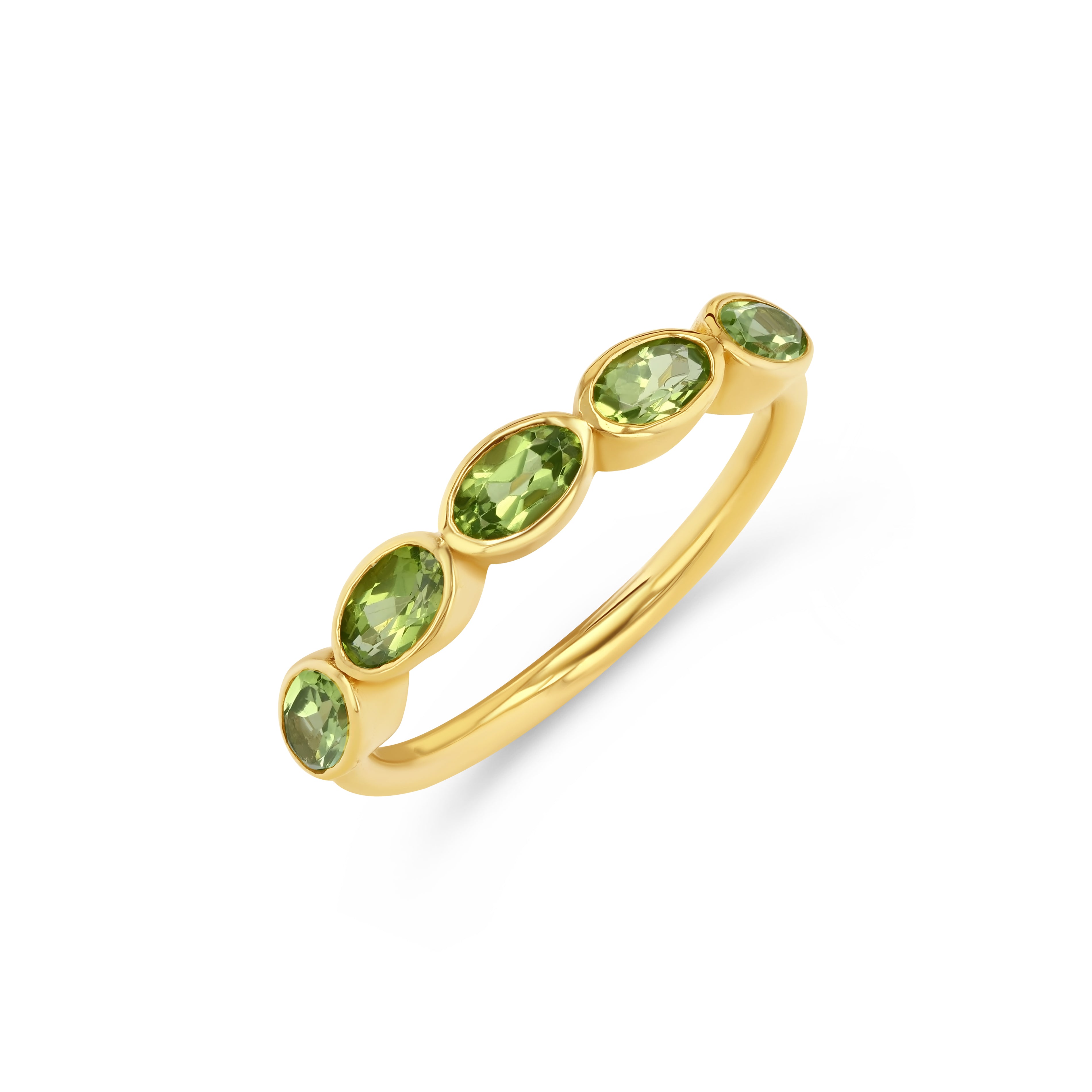 PERIDOT OVAL BEZEL RING