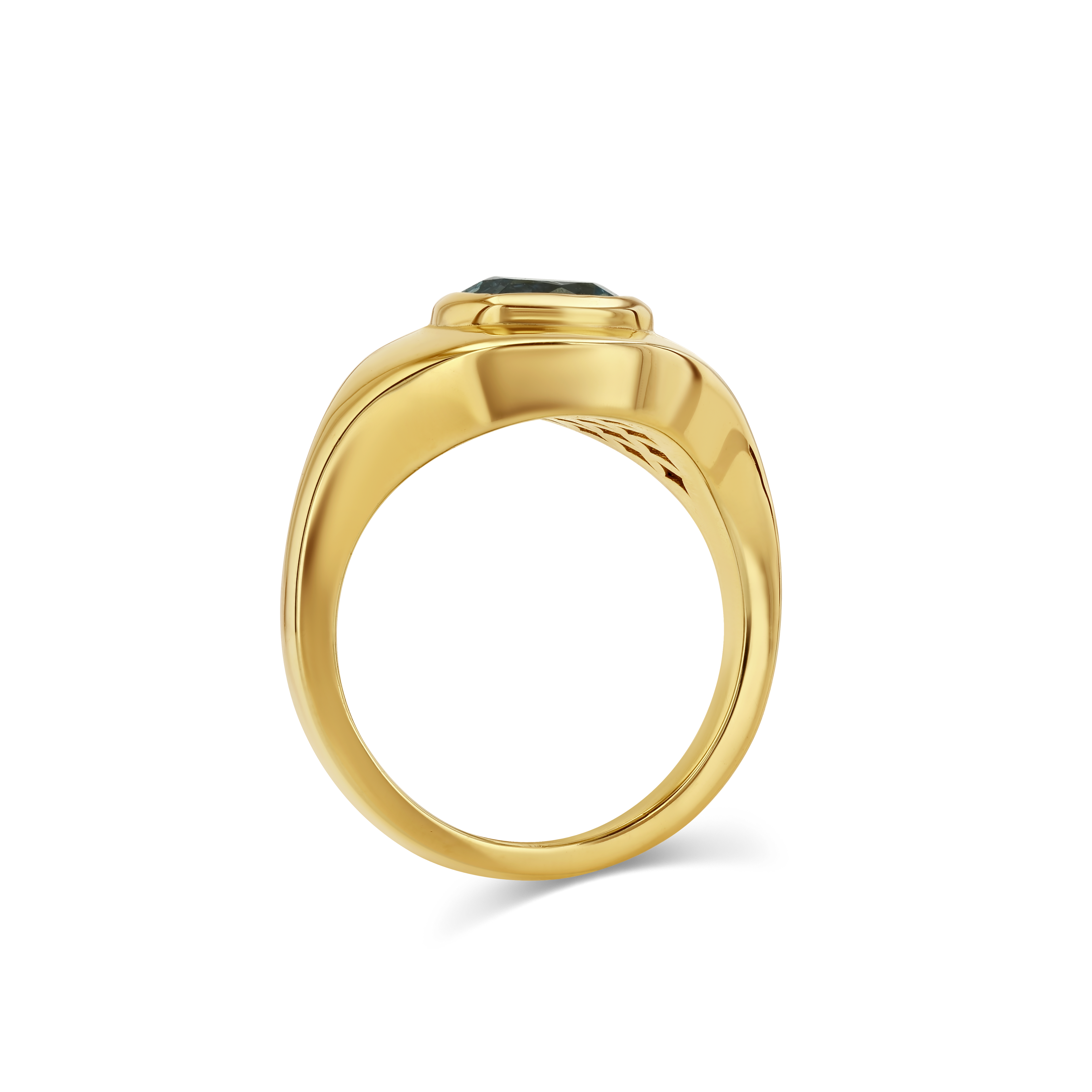 Aquamarine Ripple Ring