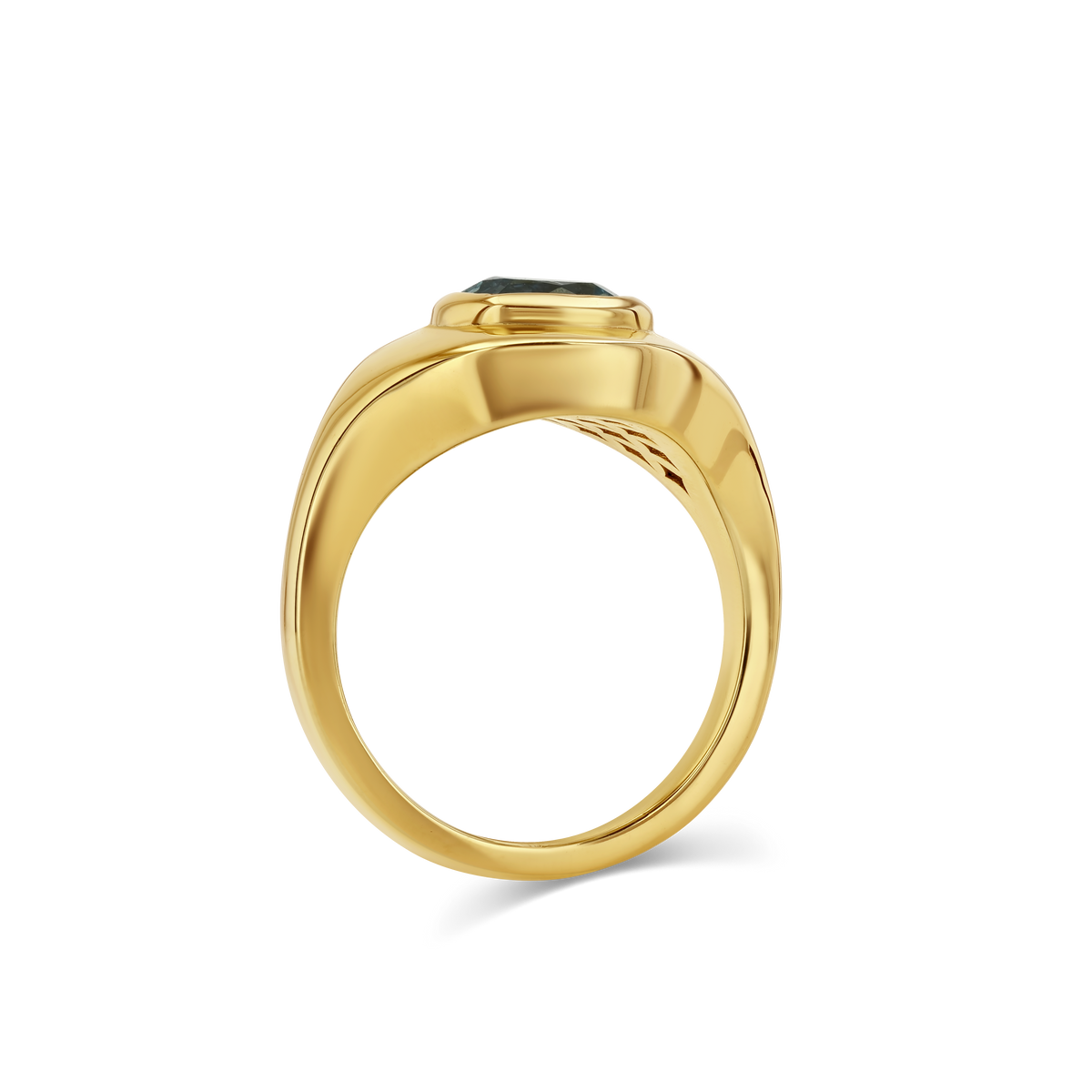 Aquamarine Ripple Ring