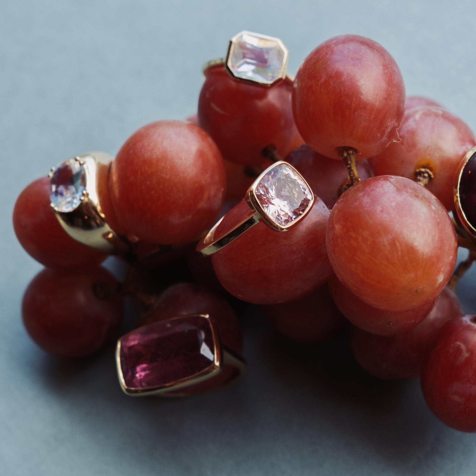 4.26ct Light Pink Tourmaline Cushion Bezel Ring