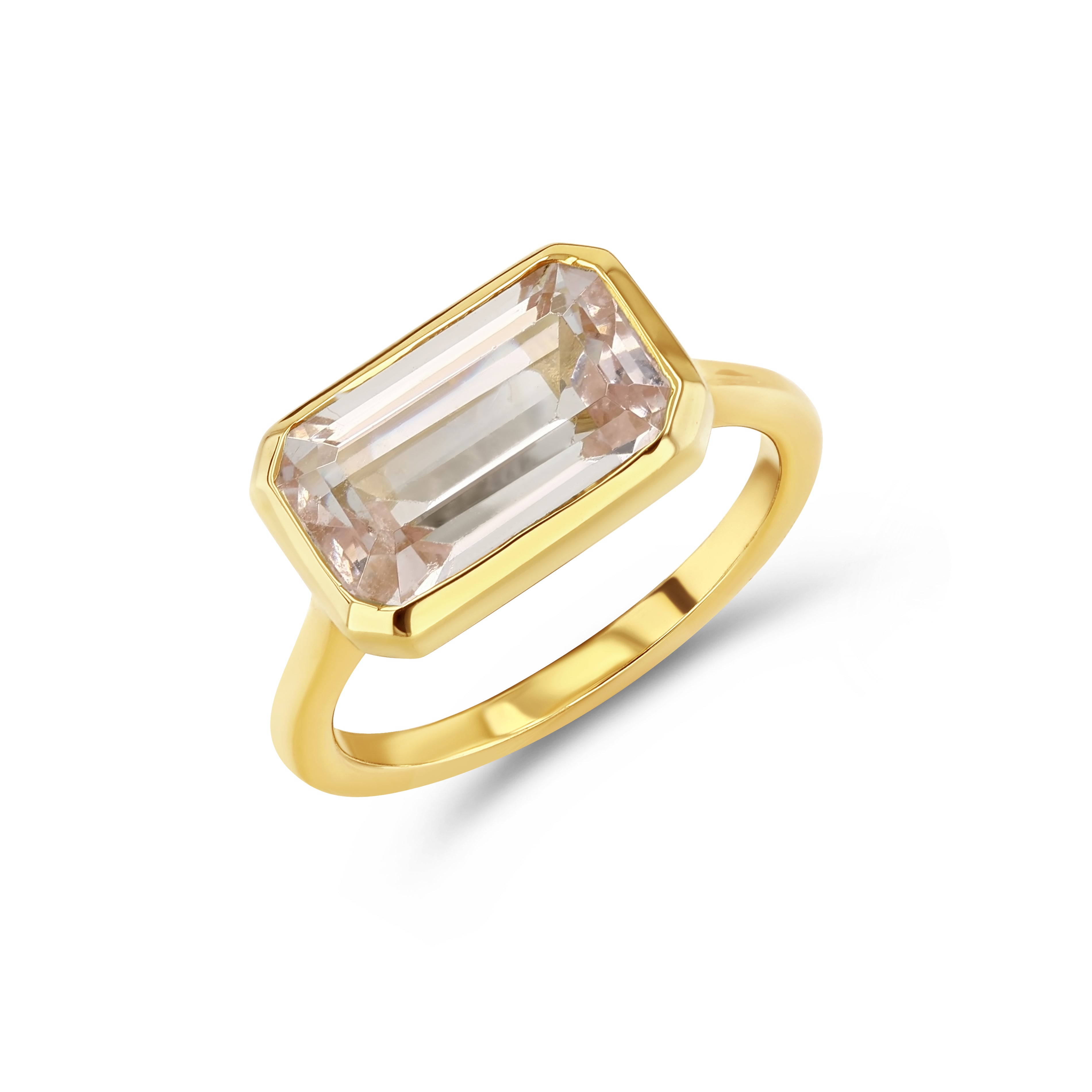 4.43CT ETHIOPIAN PINK BERYL BEZEL RING