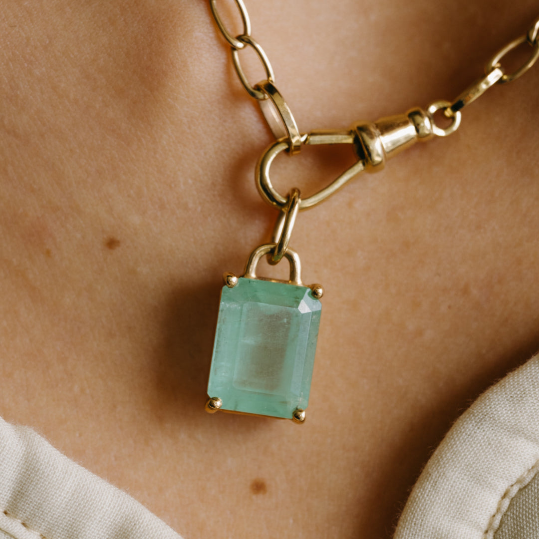 4.47ct Seafoam Beryl Prong Set Charm