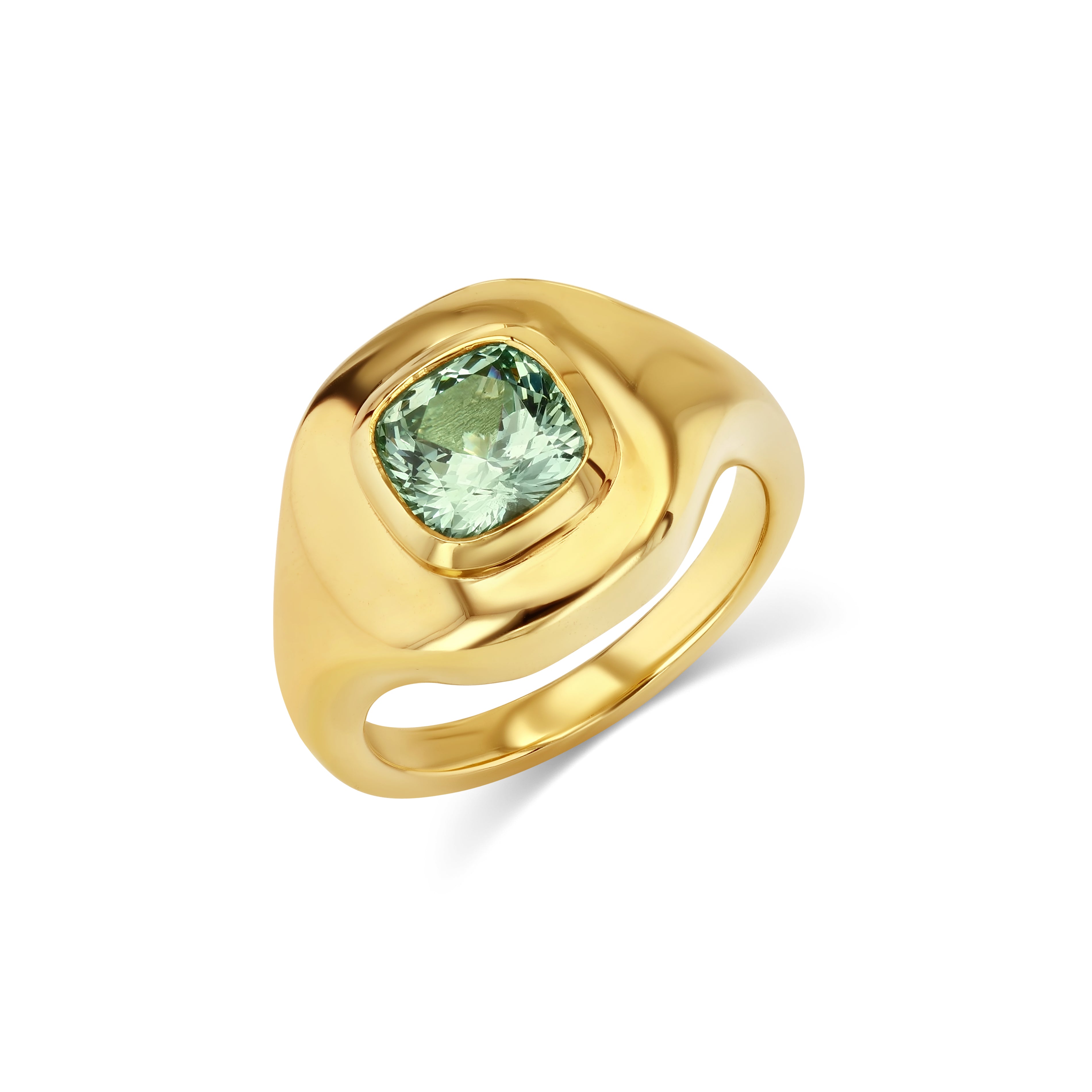 1.26ct Grossular Garnet Ripple Ring
