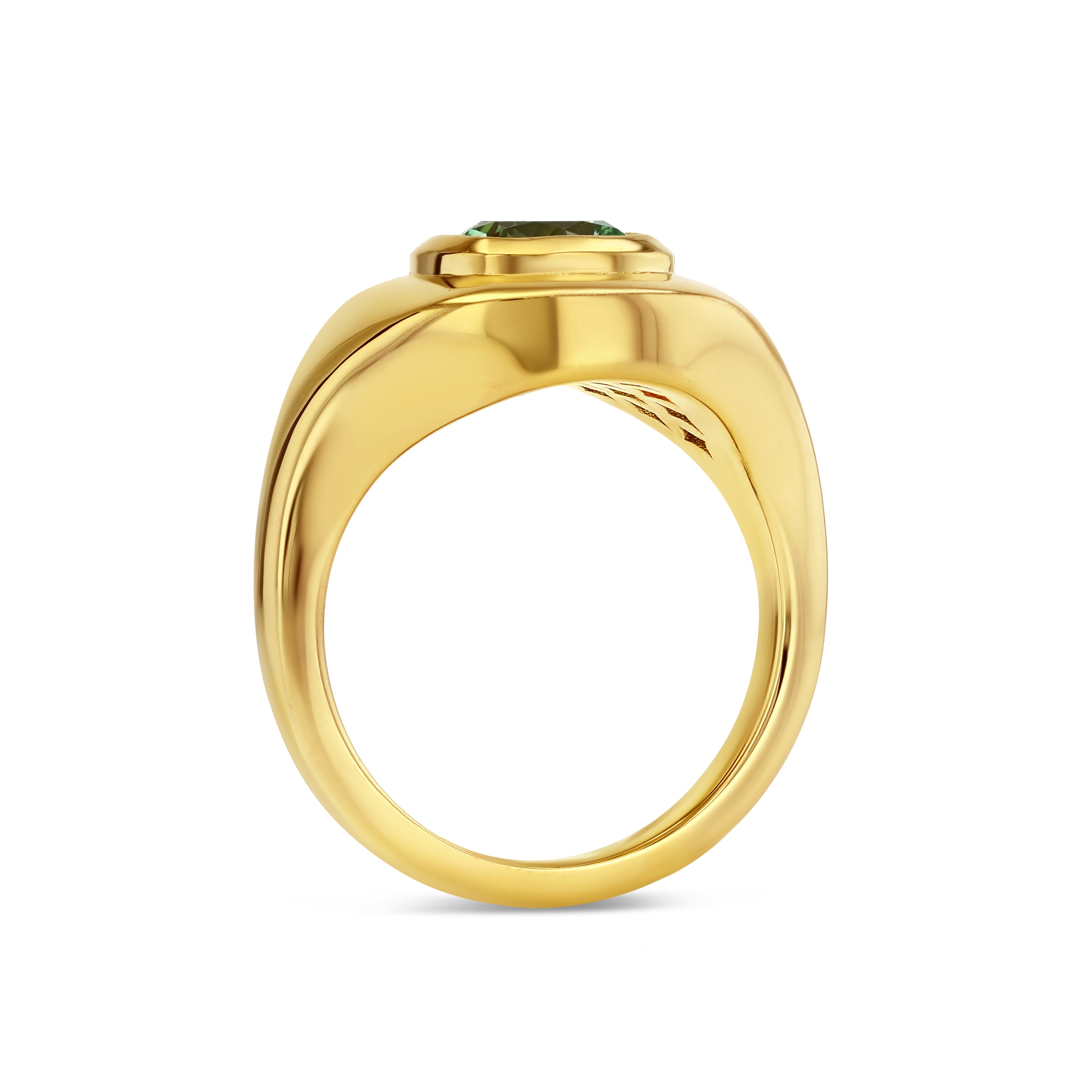 1.26ct Grossular Garnet Ripple Ring