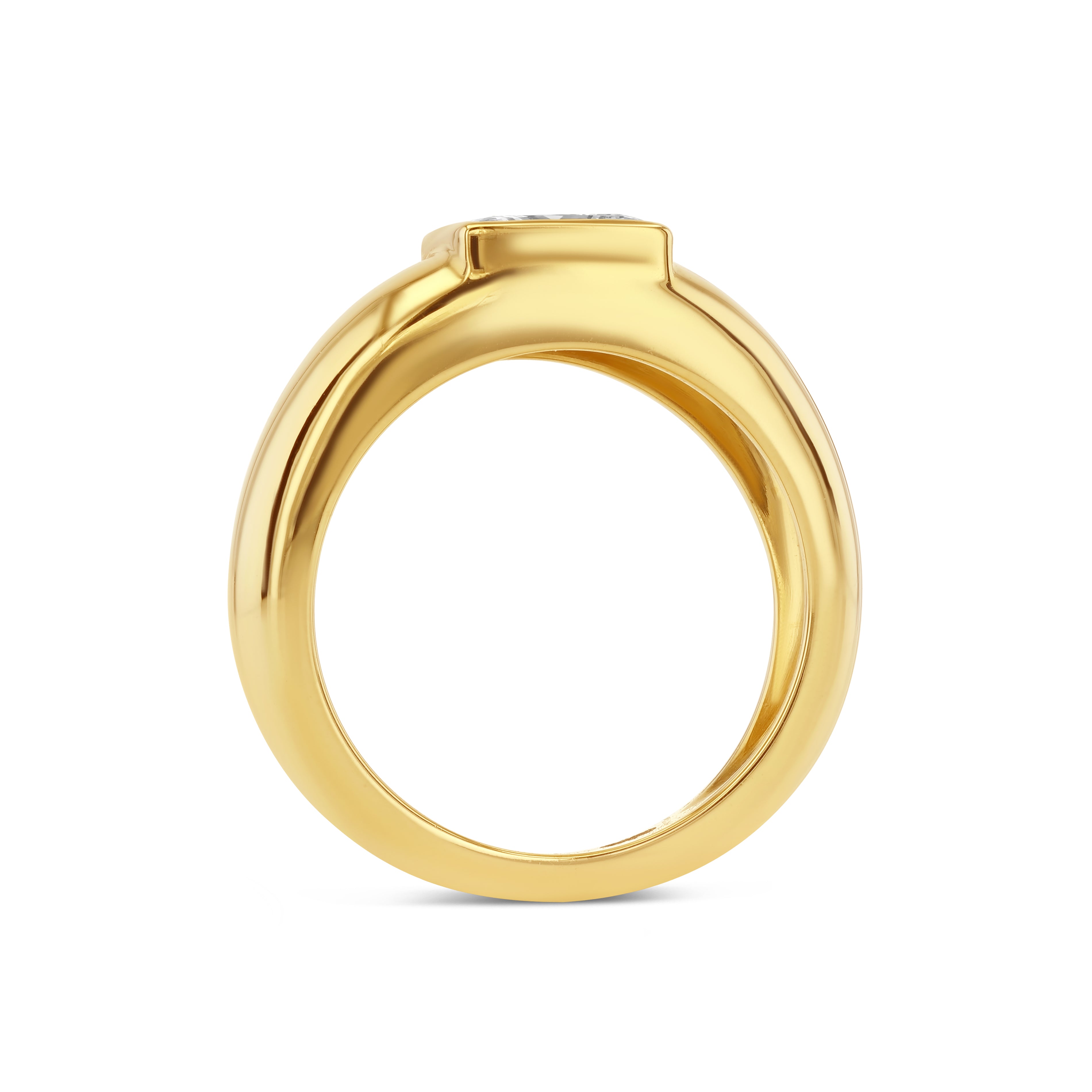 1.21ct Princess Cut Diamond Bezel Set Cloud Ring