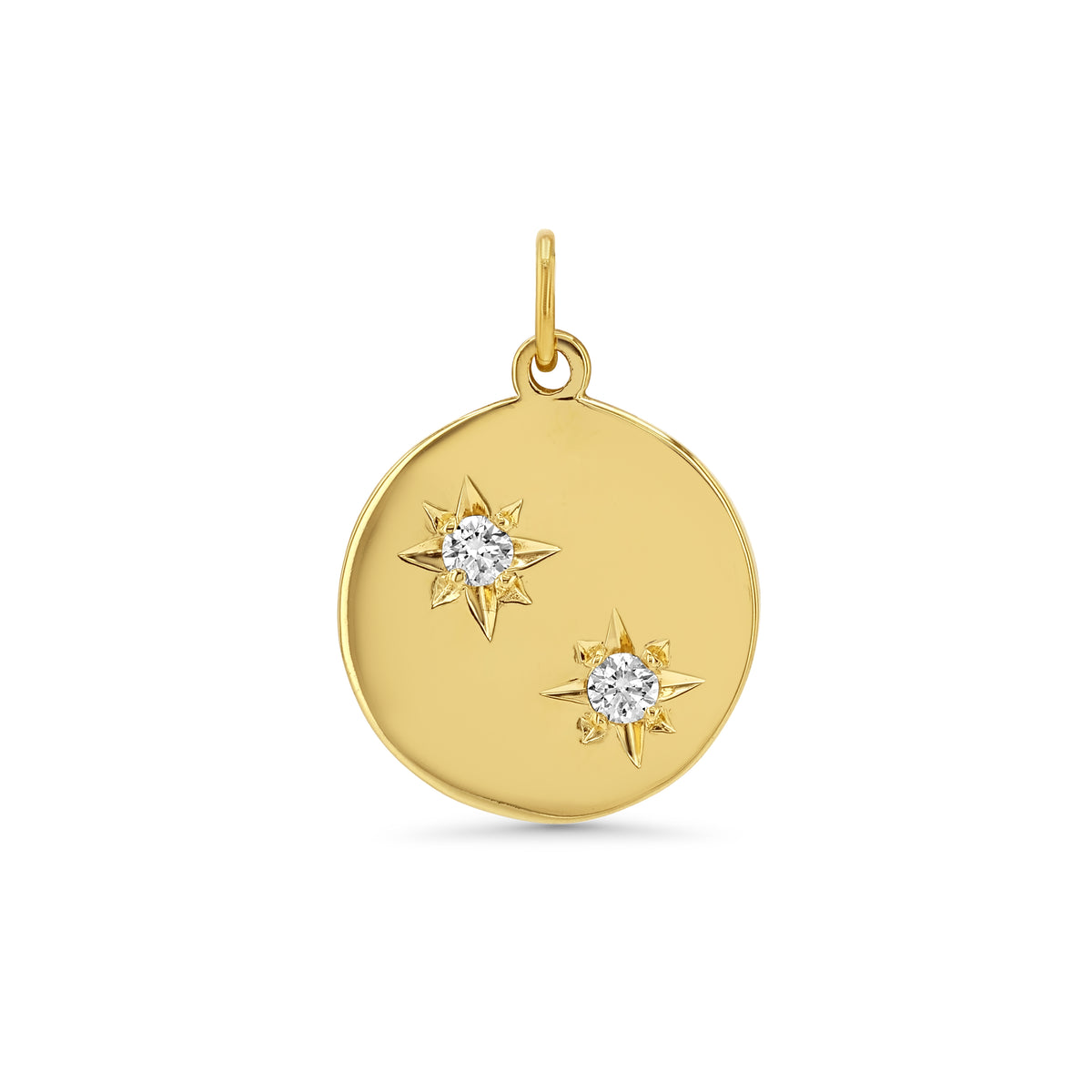 Birthstone Compass Charm 2 Stones