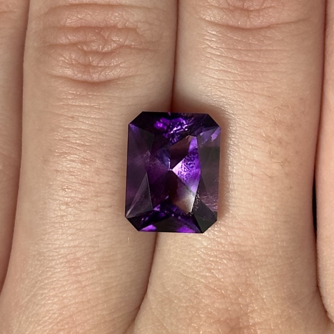 Bespoke 5.68ct Arizona Amethyst Mixed Radiant Cut