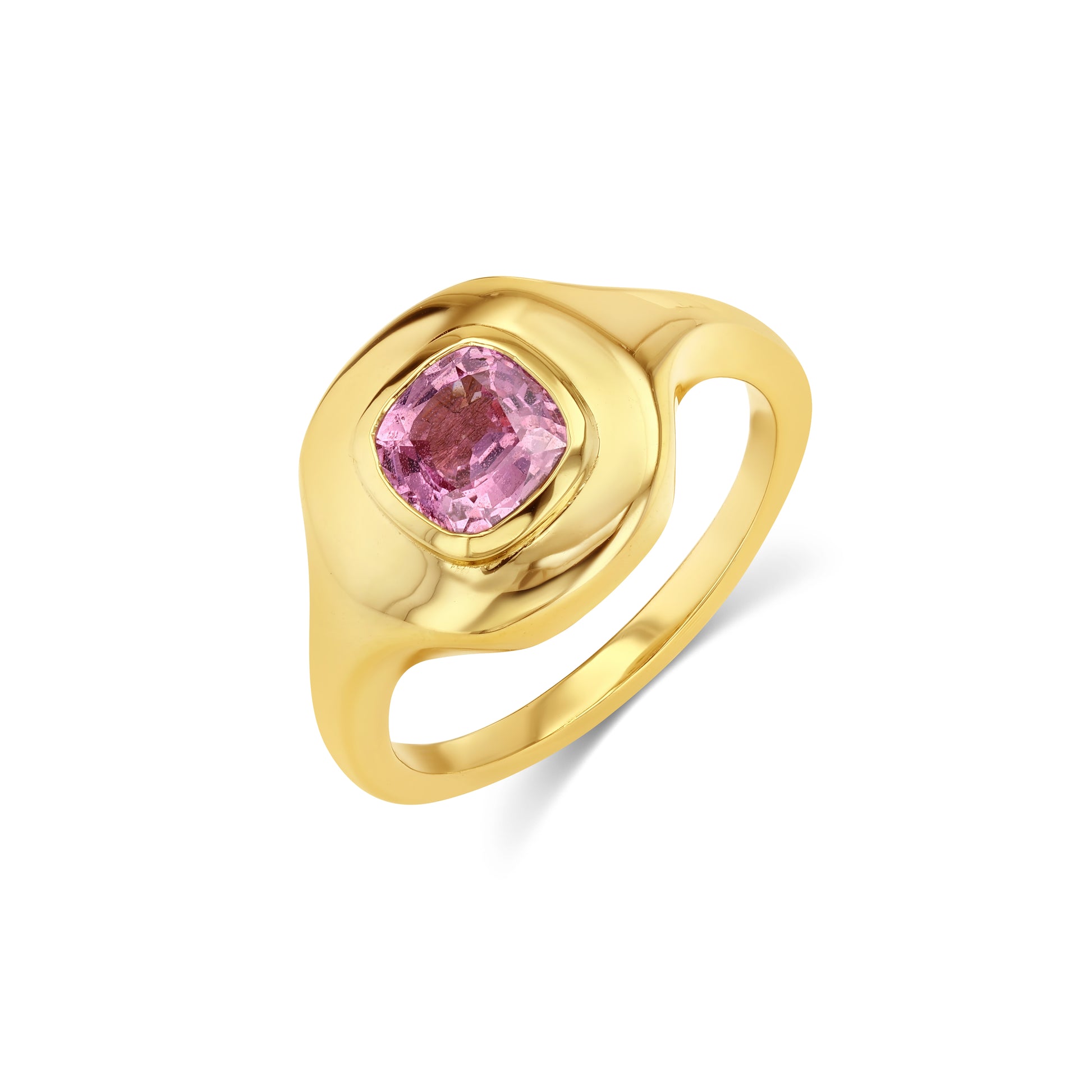 1.17ct Pink Sapphire Ripple Ring