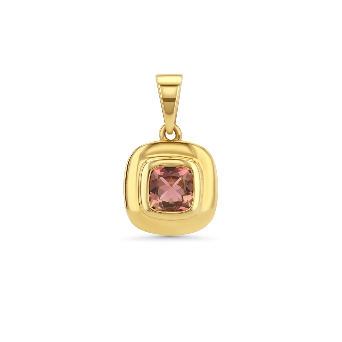 Pink Tourmaline Ripple Charm