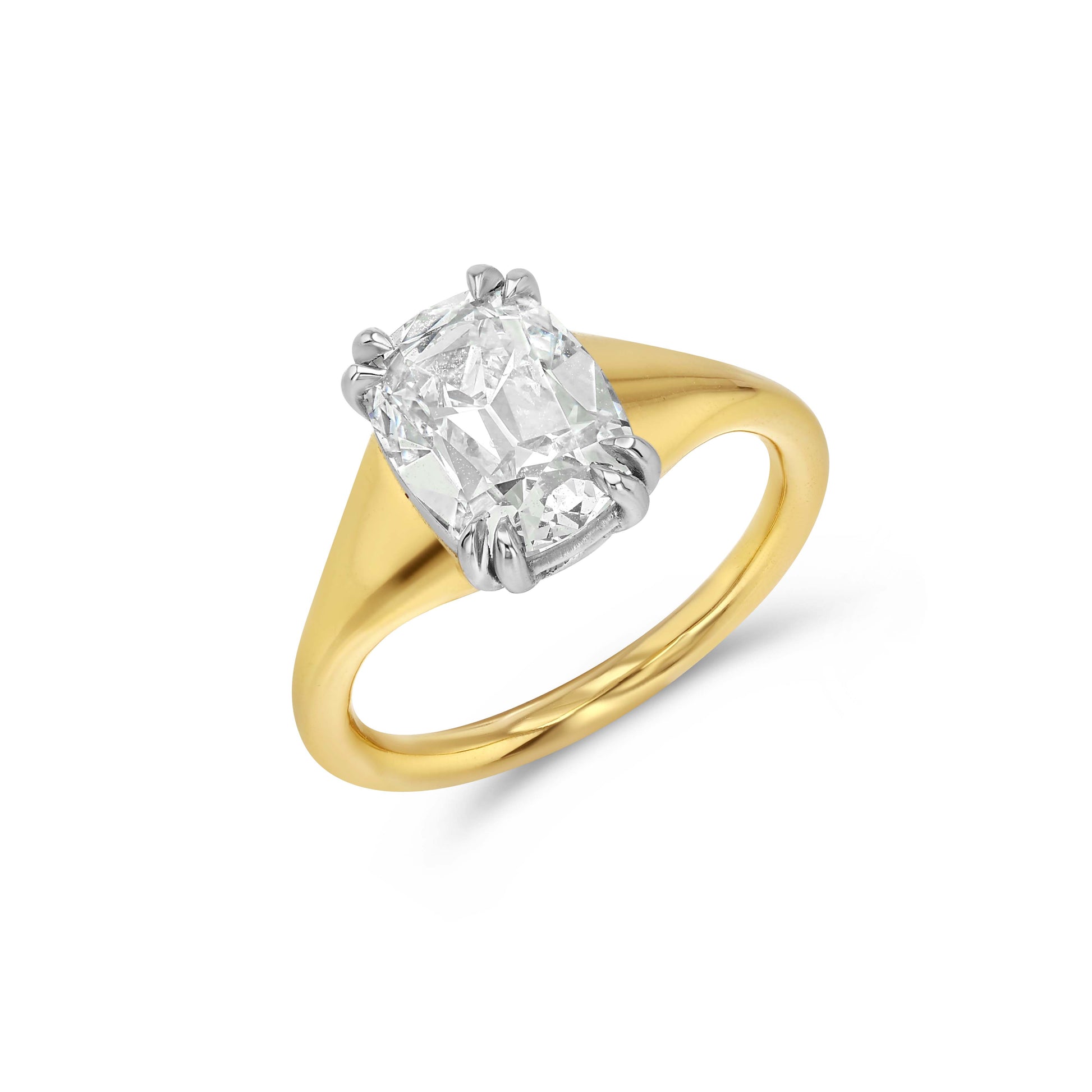 2.61ct Old Mine Cut Lab Diamond Dove Ring