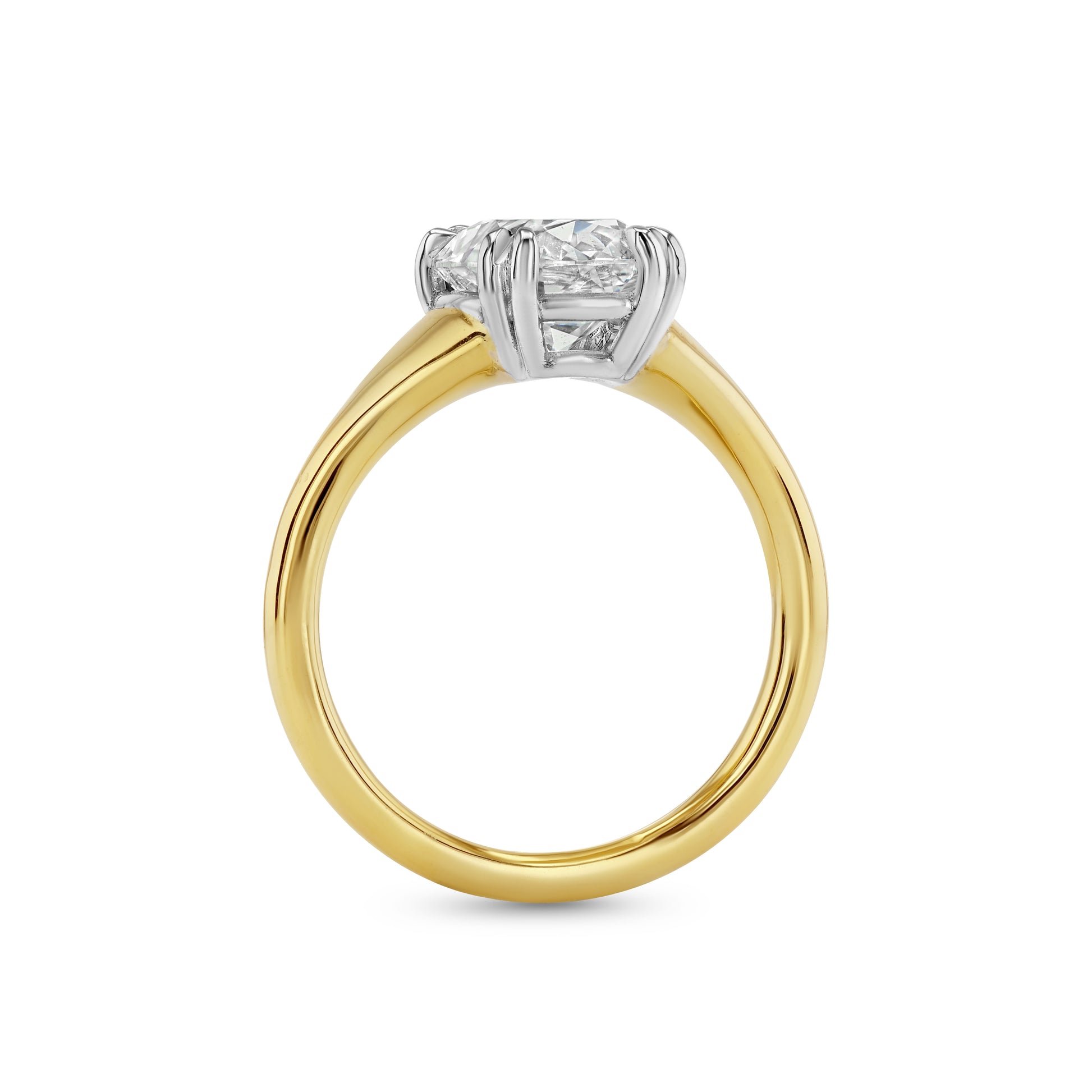 2.61ct Old Mine Cut Lab Diamond Dove Ring