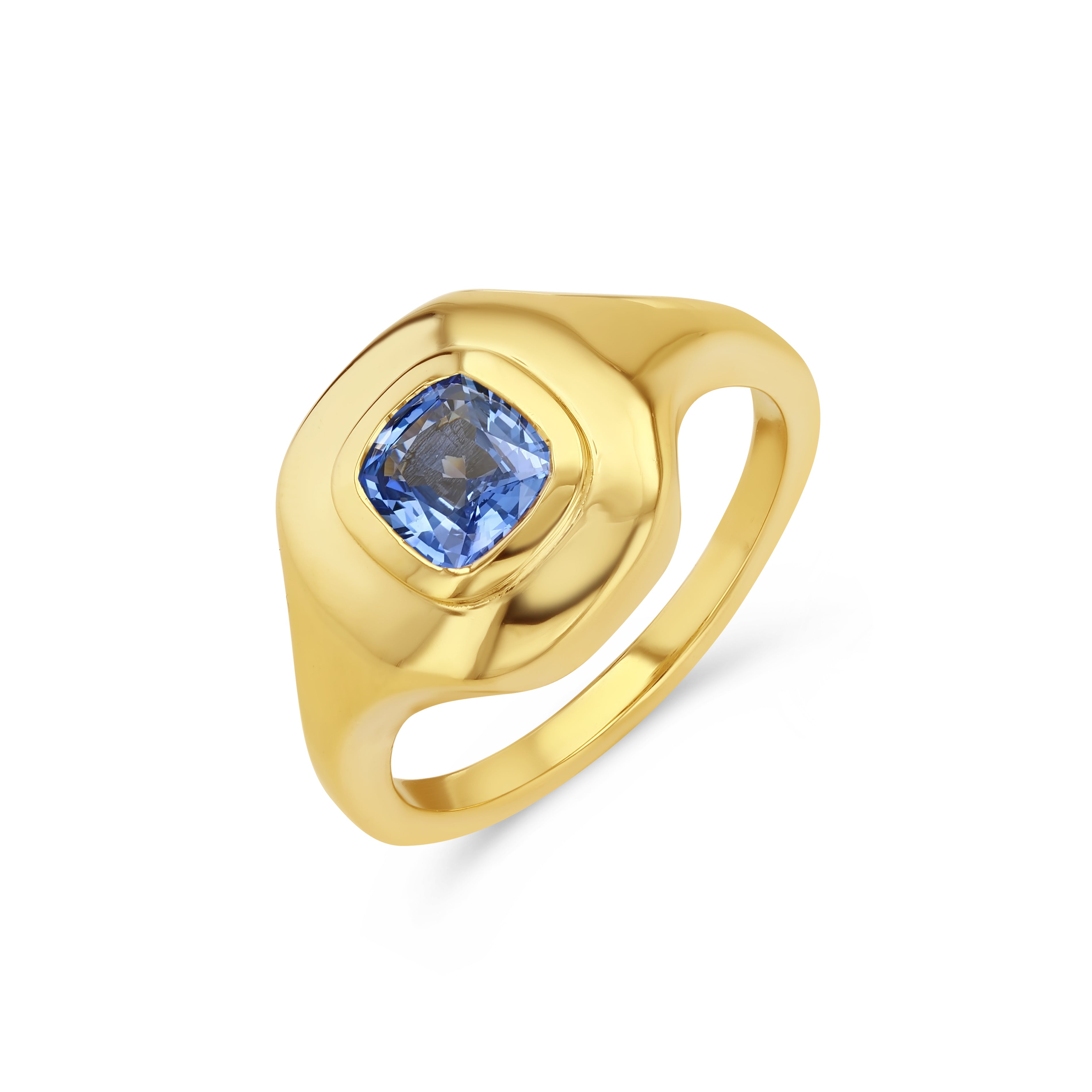 0.96ct Sapphire Ripple Ring
