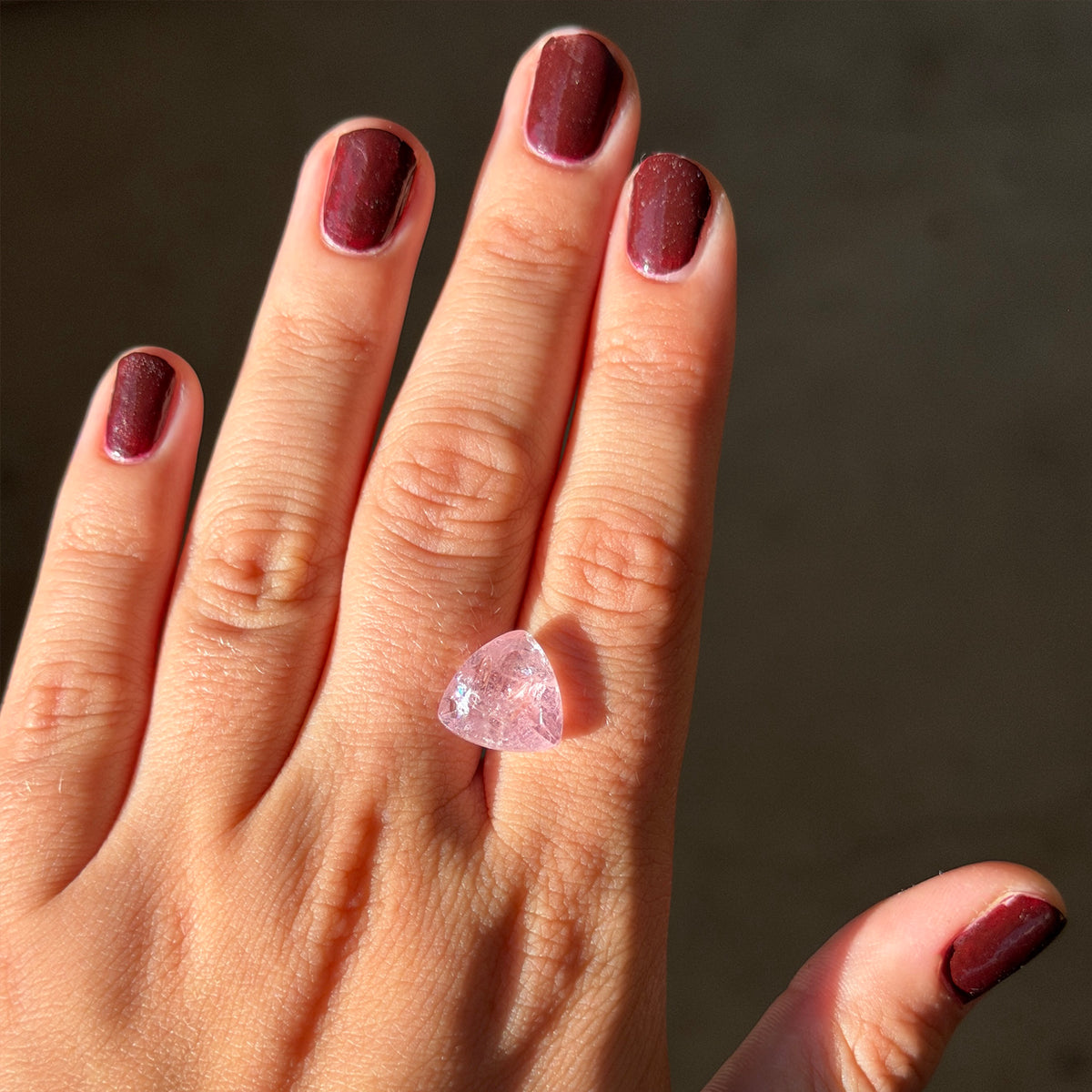 6.14ct Trilliant Pink Beryl