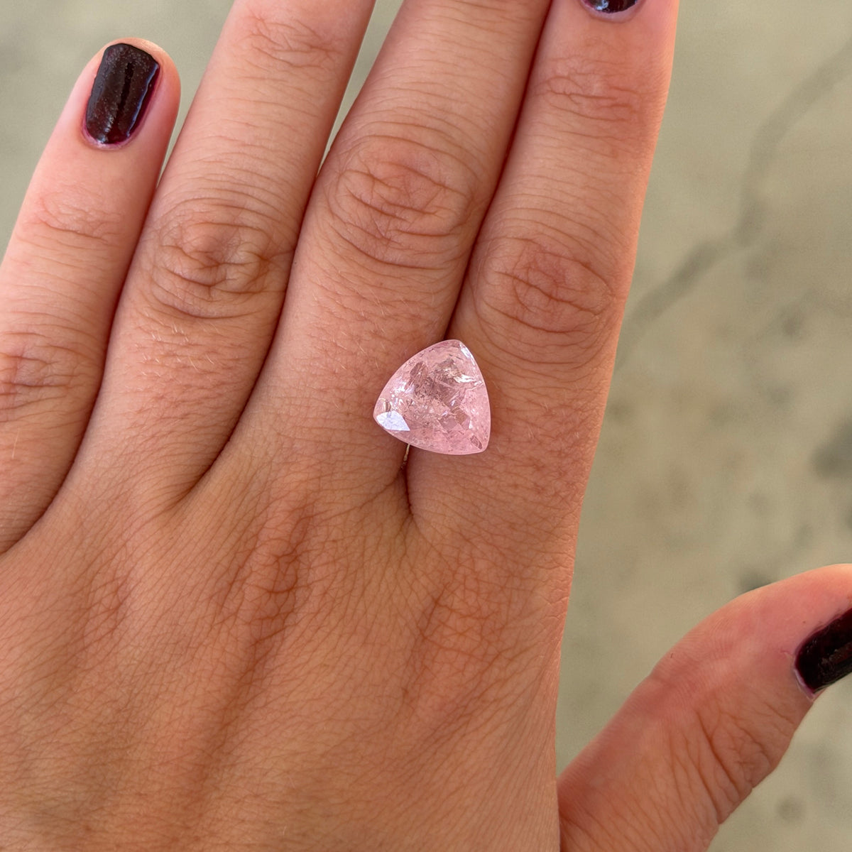 6.14ct Trilliant Pink Beryl