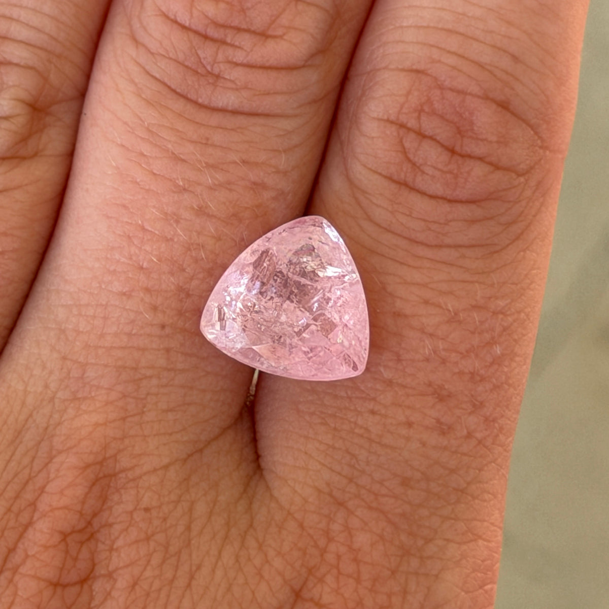 6.14ct Trilliant Pink Beryl