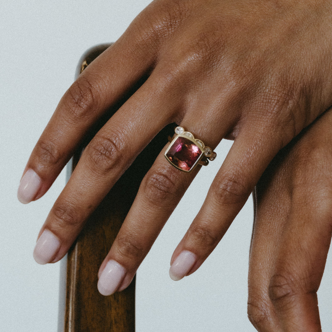 6.22CT BRAZILIAN PINK TOURMALINE RING