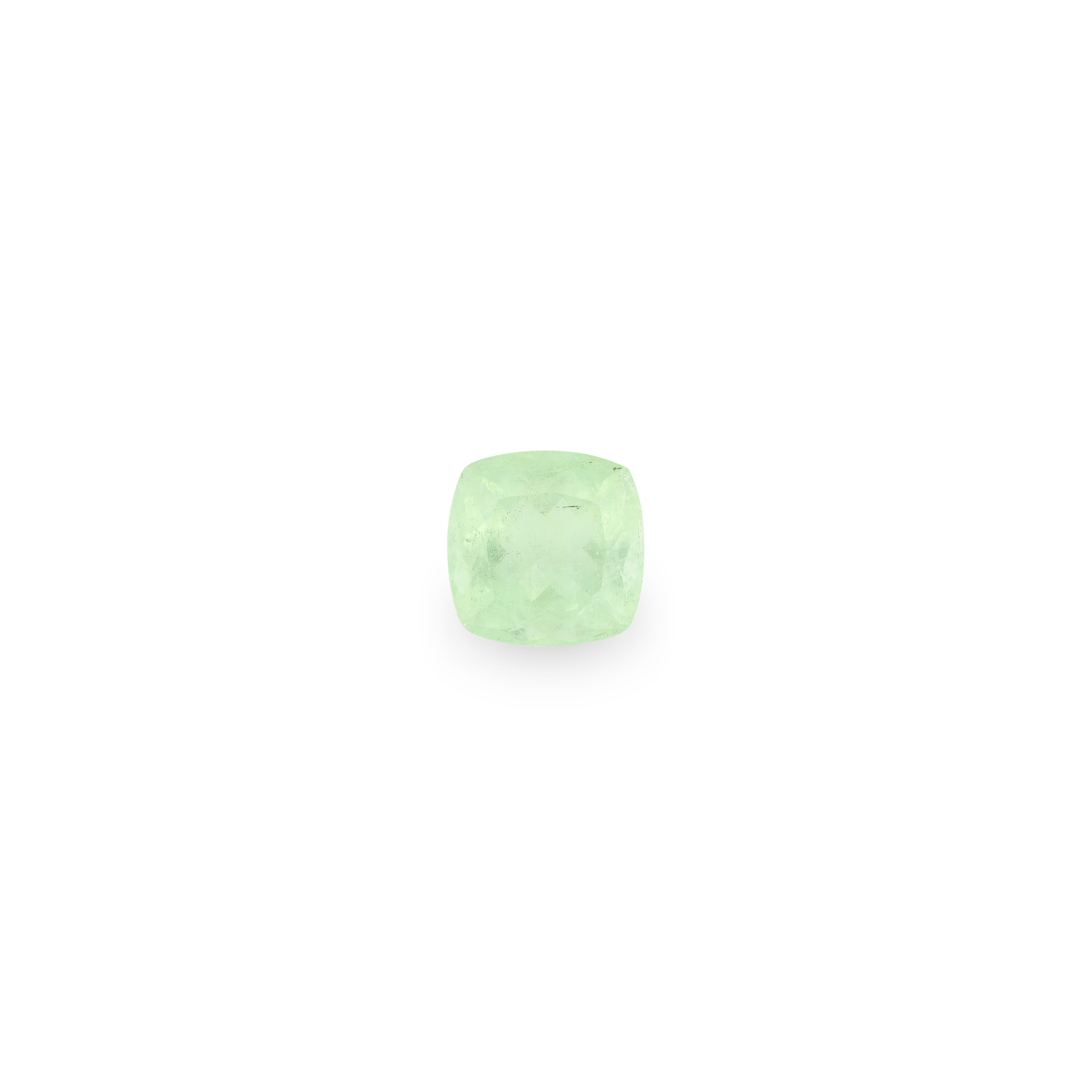 6.62ct Light Green Cushion Cut Beryl