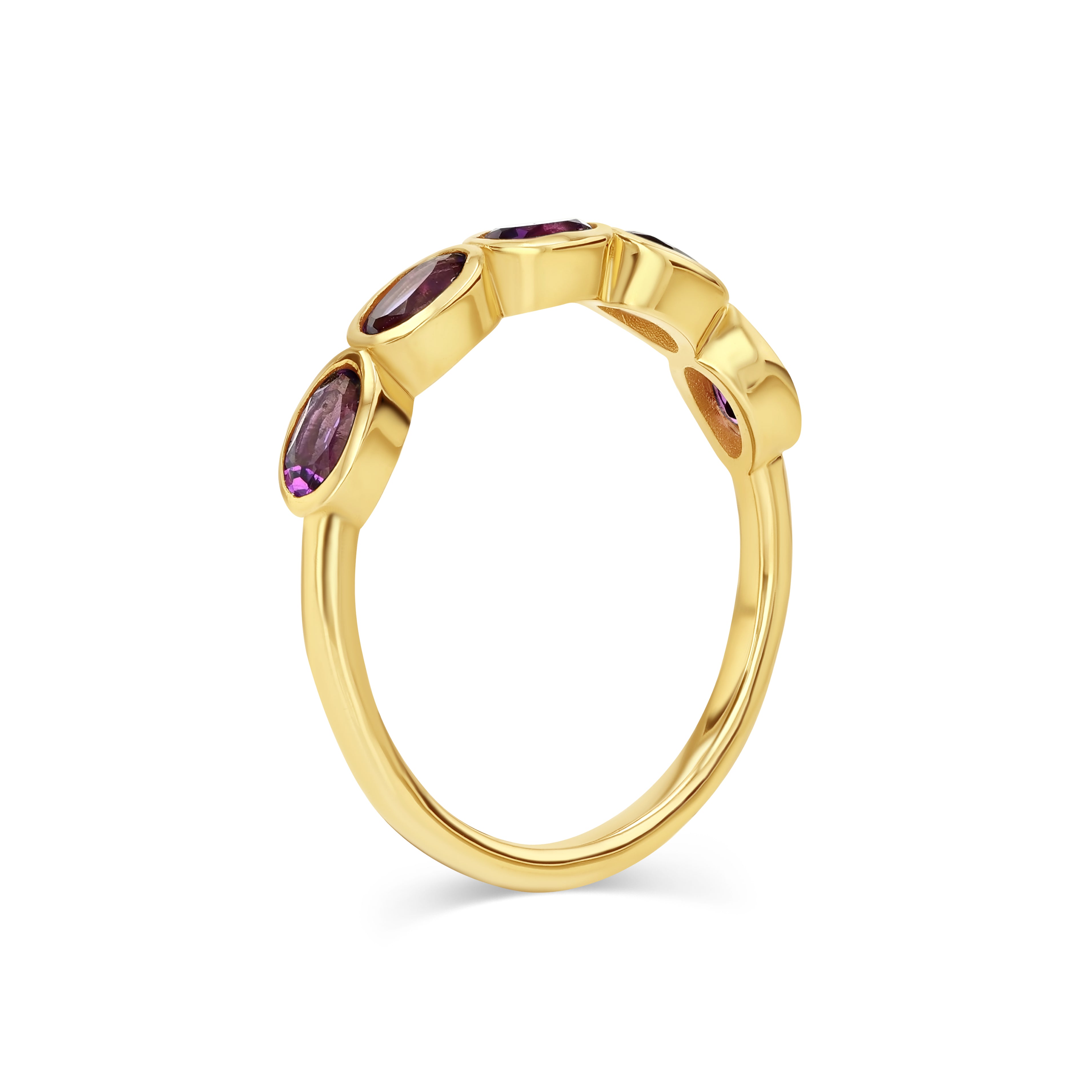 AMETHYST OVAL BEZEL RING