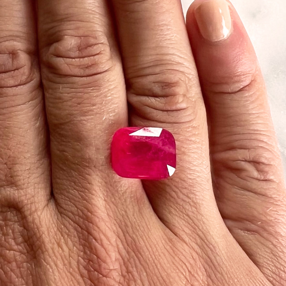 9.03CT VIVID PINK SPINEL RING