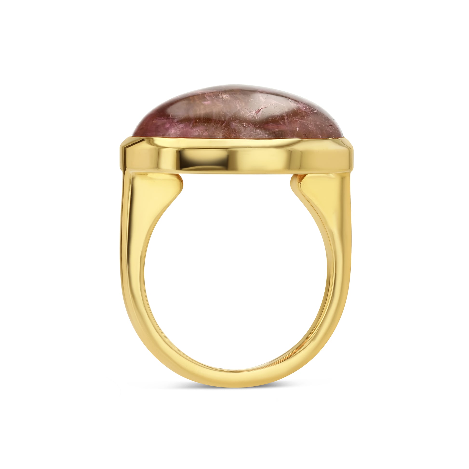 14.5ct Pink Tourmaline Cabochon Bezel Ring