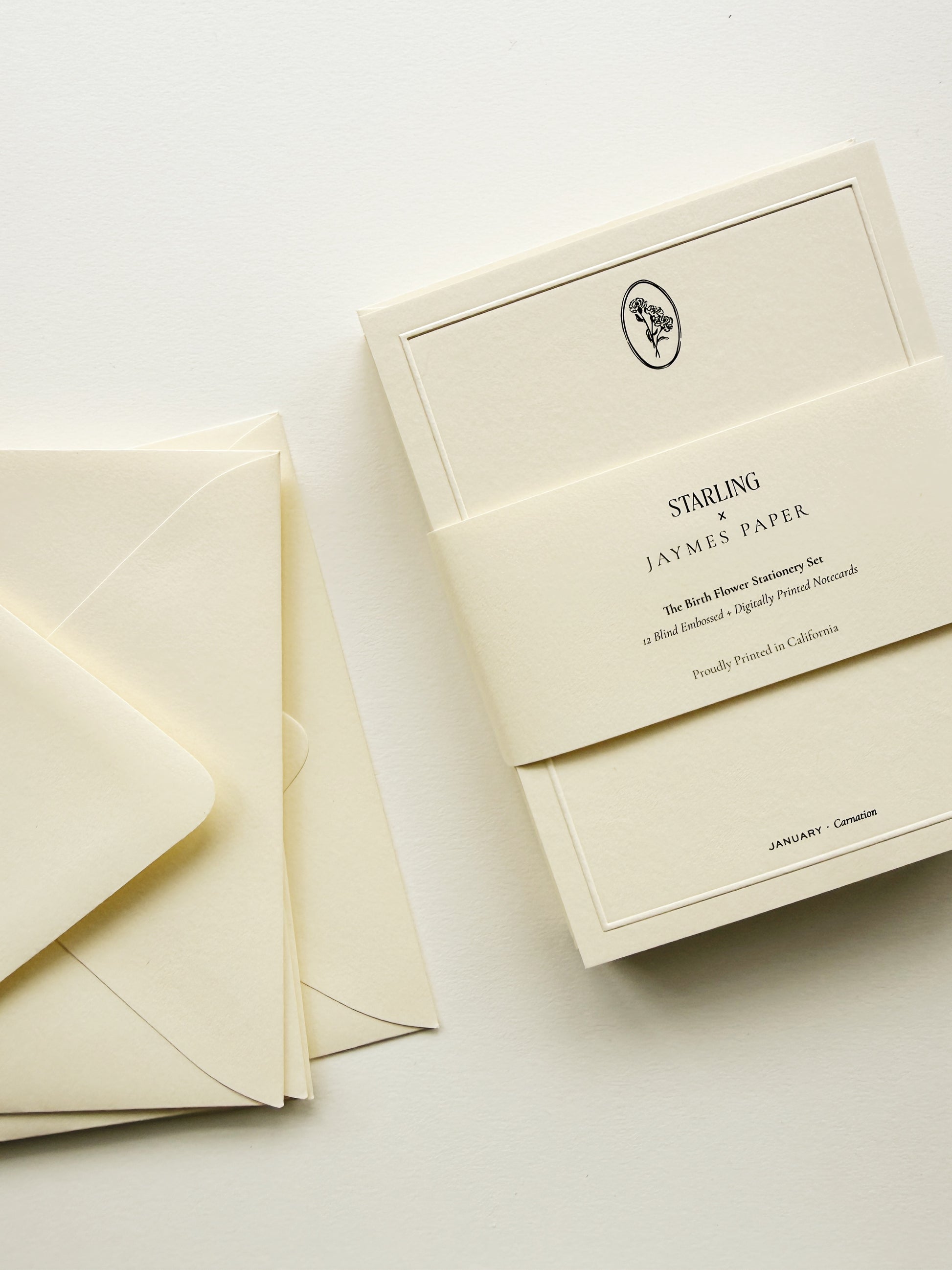 Birth Flower Stationery Set
