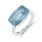 Aquamarine Bezel Set Ring