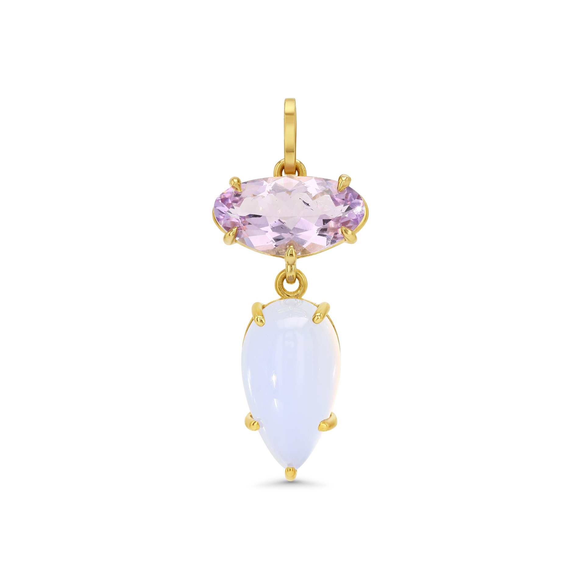 Amethyst & Blue Chalcedony Vessel Charm