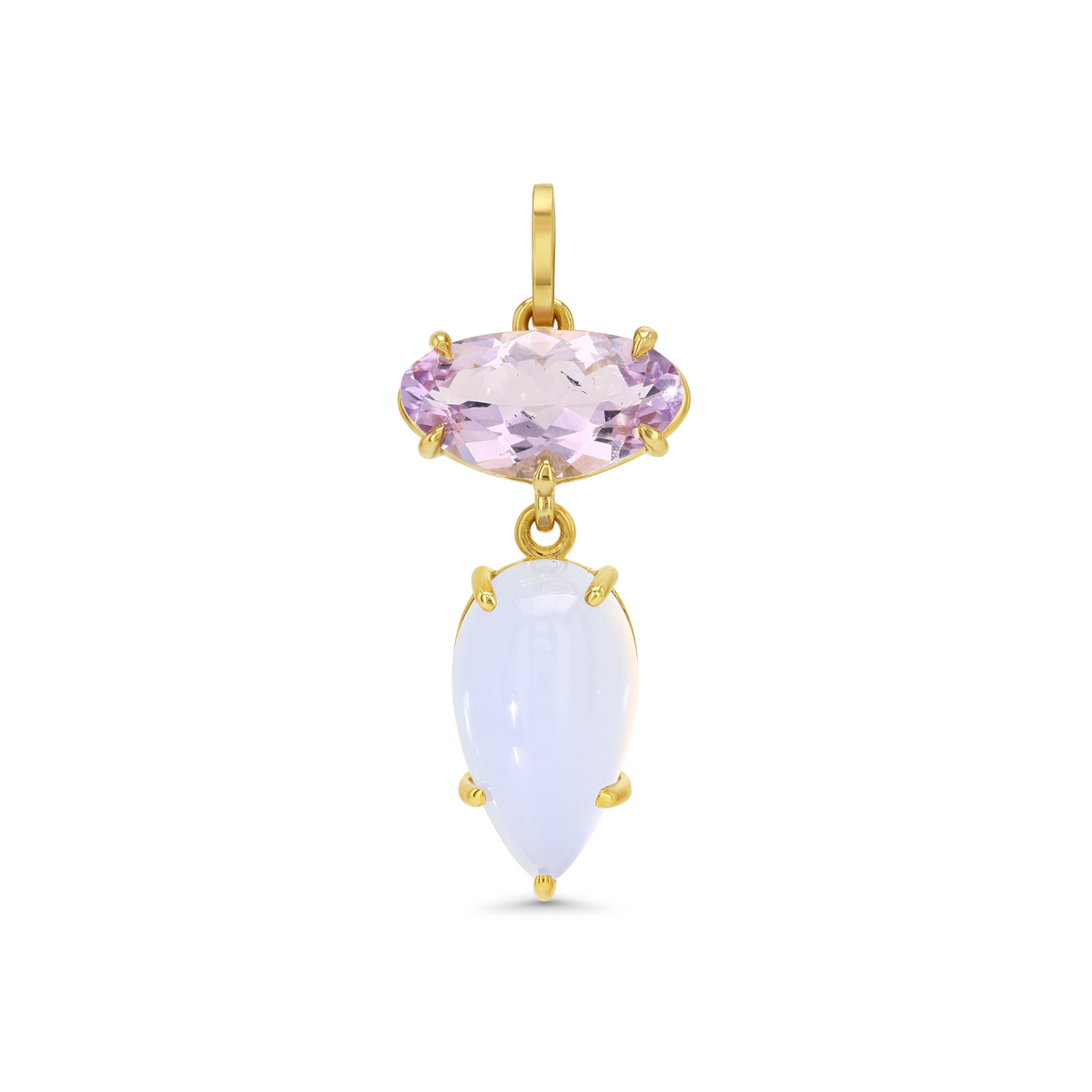 Amethyst & Blue Chalcedony Vessel Charm