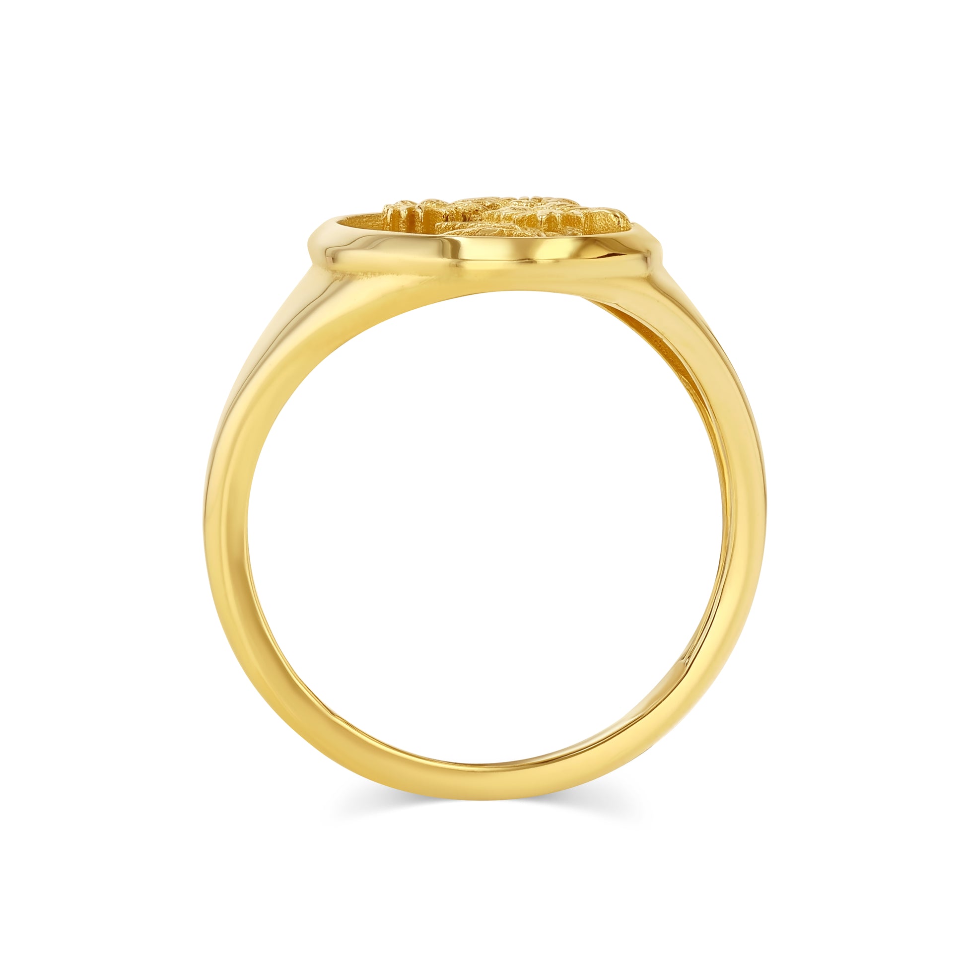 April Birth Flower Signet Ring
