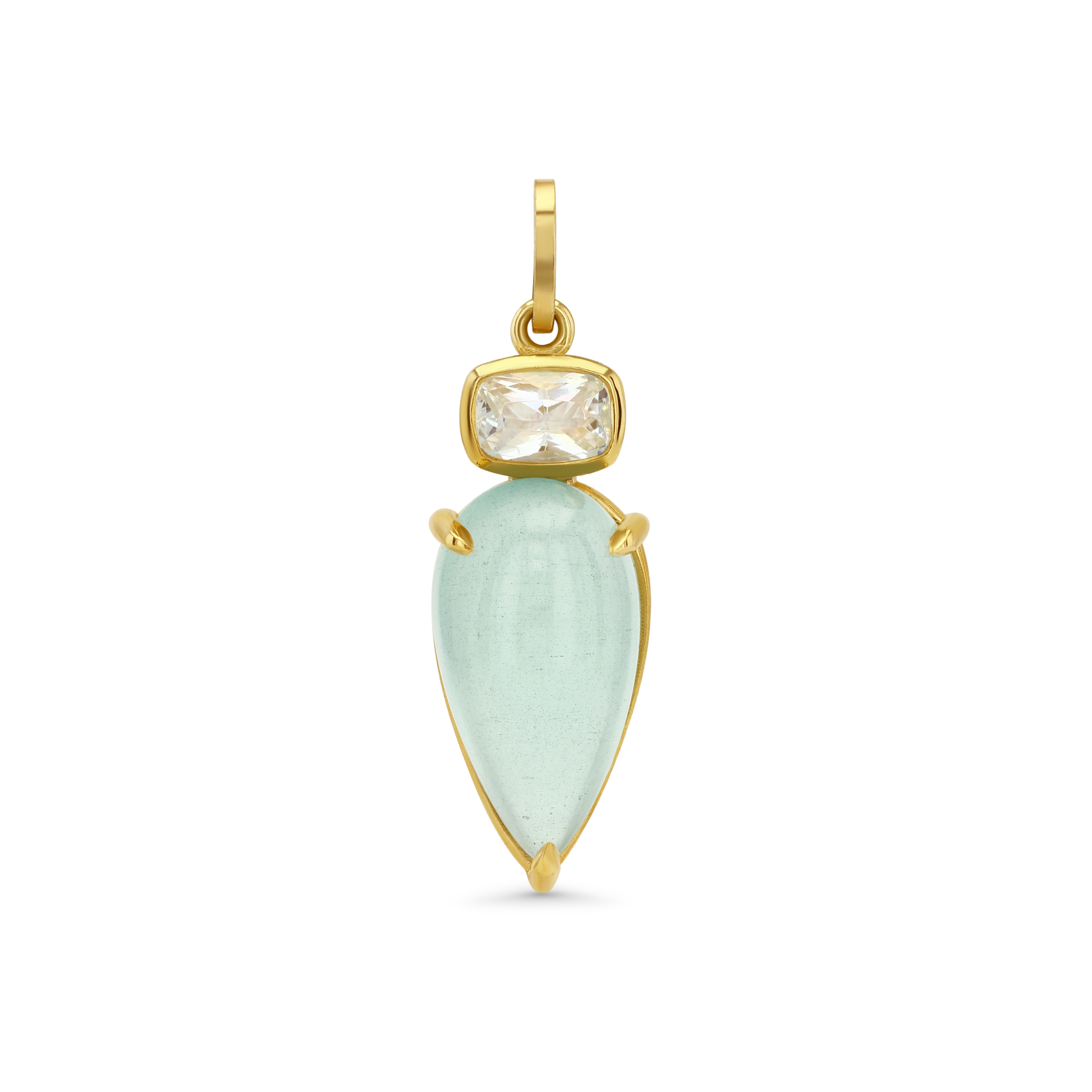 Aquamarine & Moonstone Vessel Charm