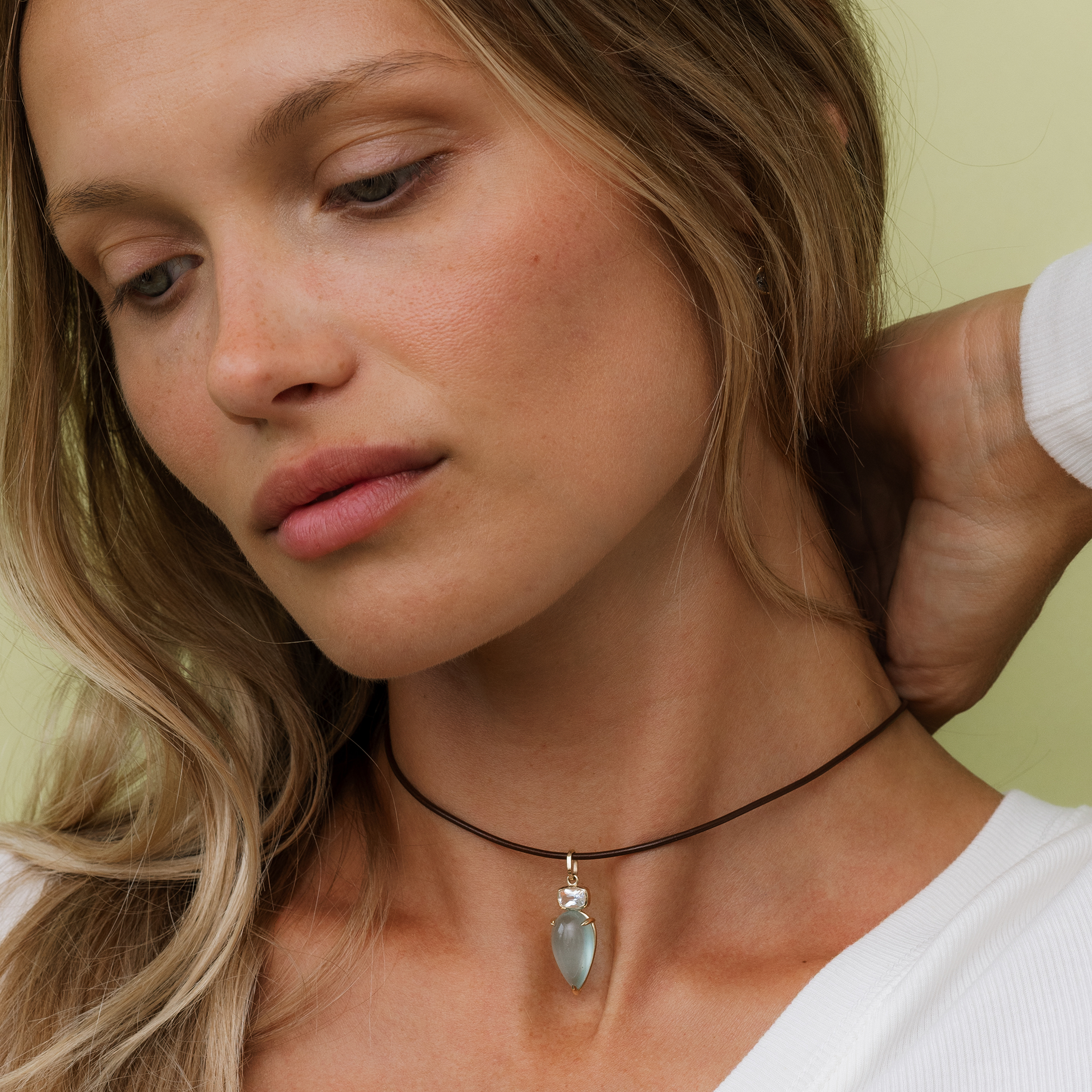 Aquamarine & Moonstone Vessel Charm