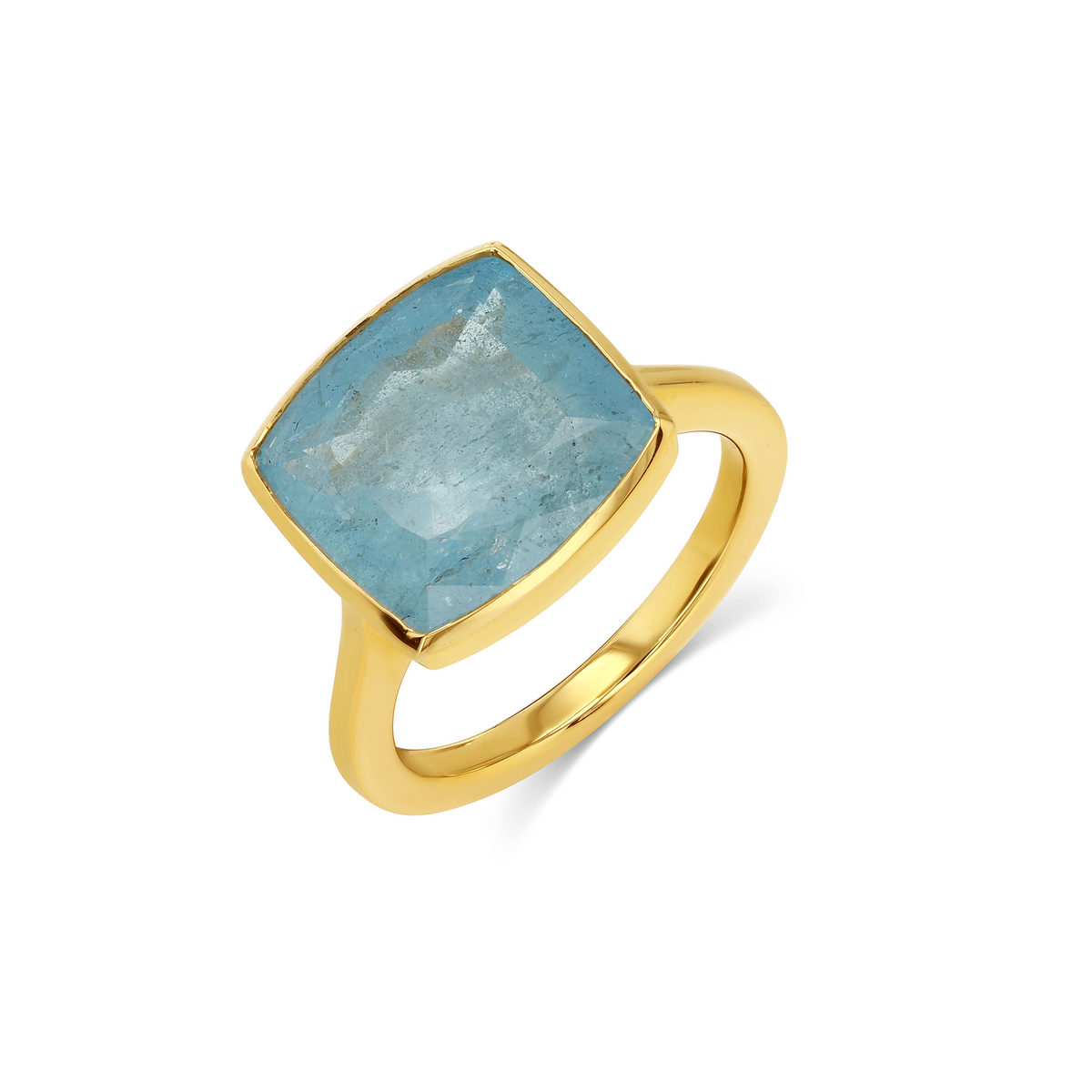 5.5ct Aquamarine Bezel Ring