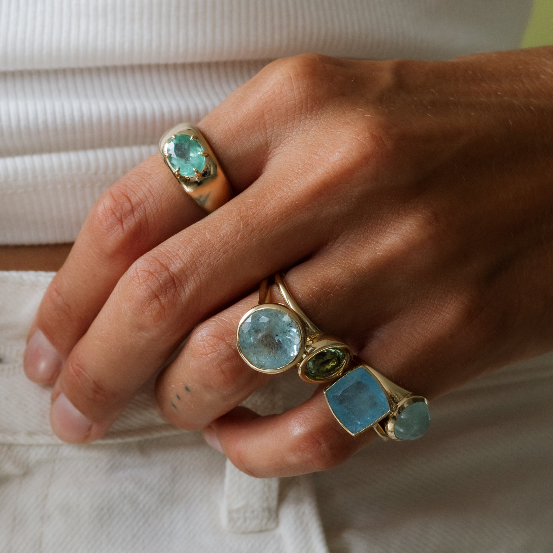 5.5ct Aquamarine Bezel Ring