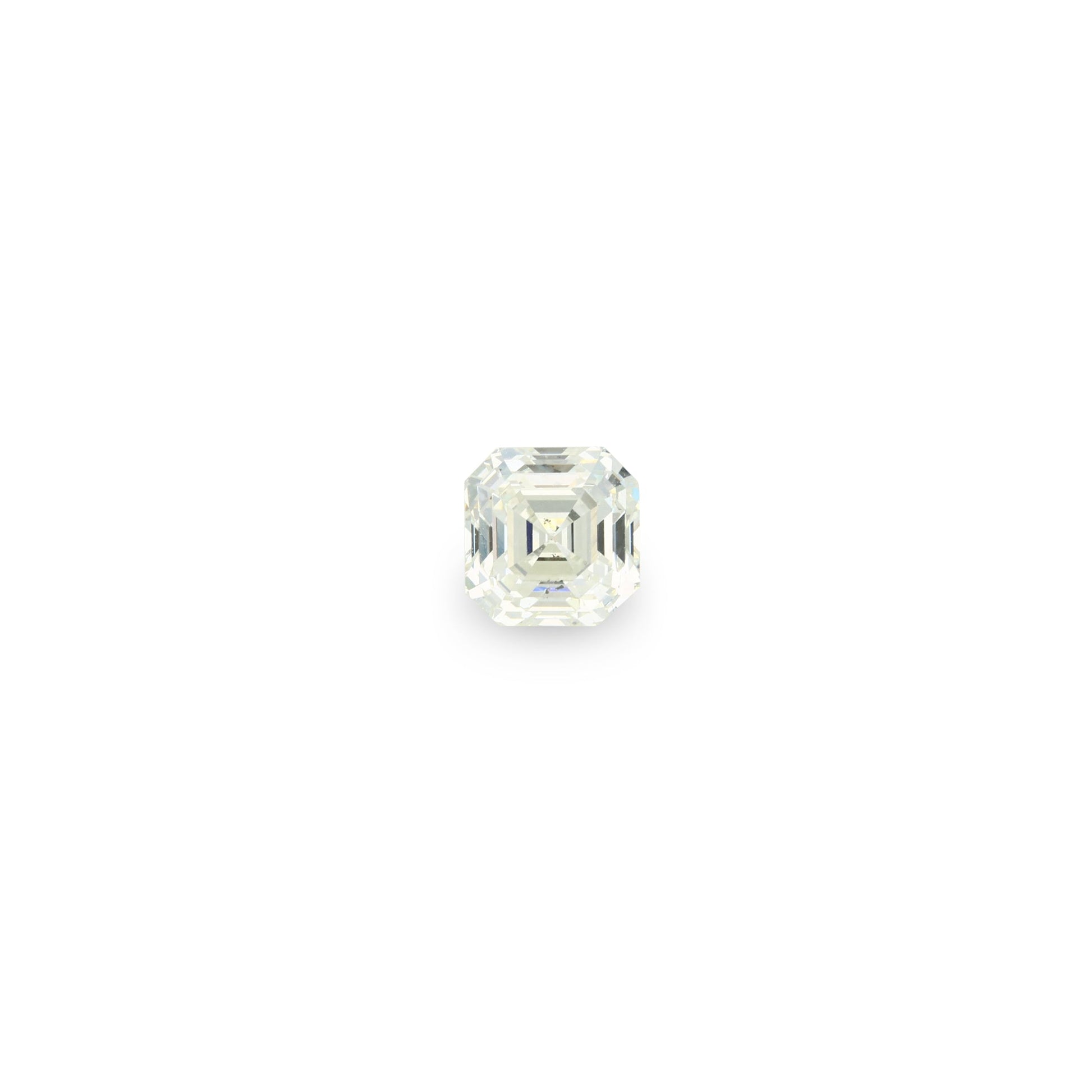 Asscher-cut diamond on a white background