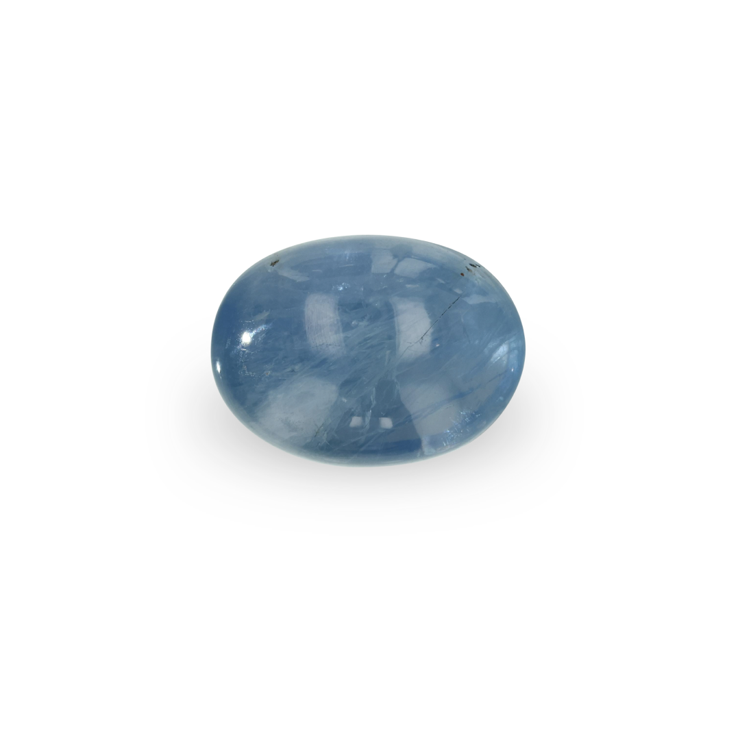 Bespoke 8.30ct Grayish Blue Sapphire Cabochon